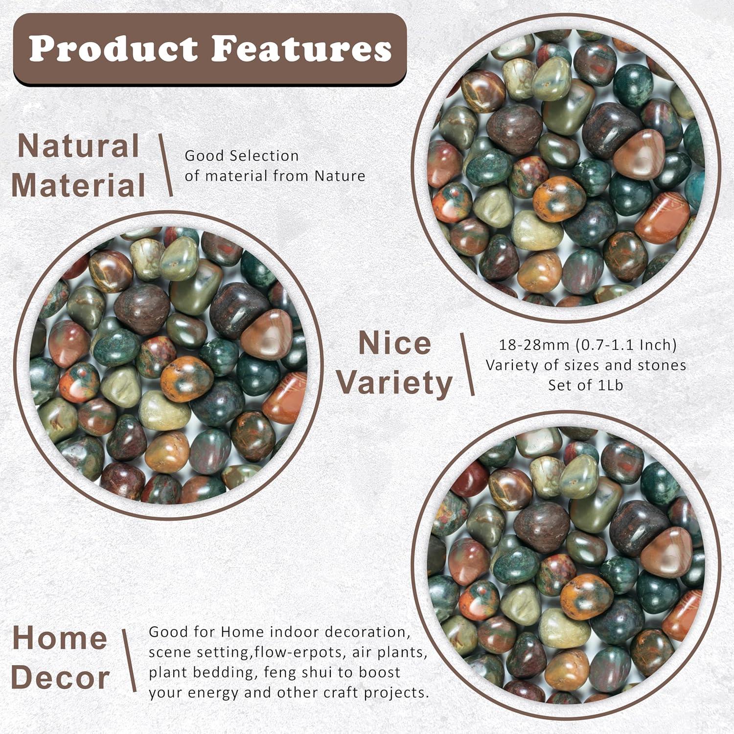 Conjunto de Cristales Pulidos BEZAVO Piedra de Sangre 20-25mm 0.45kg