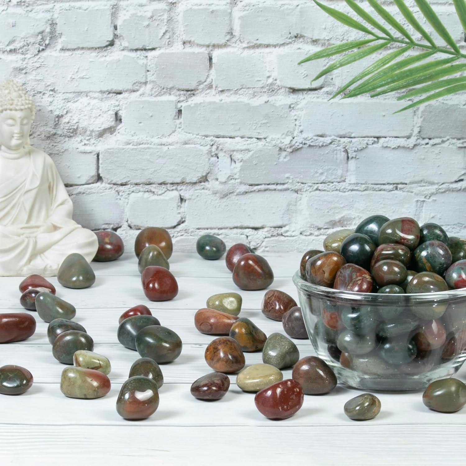 Conjunto de Cristales Pulidos BEZAVO Piedra de Sangre 20-25mm 0.45kg