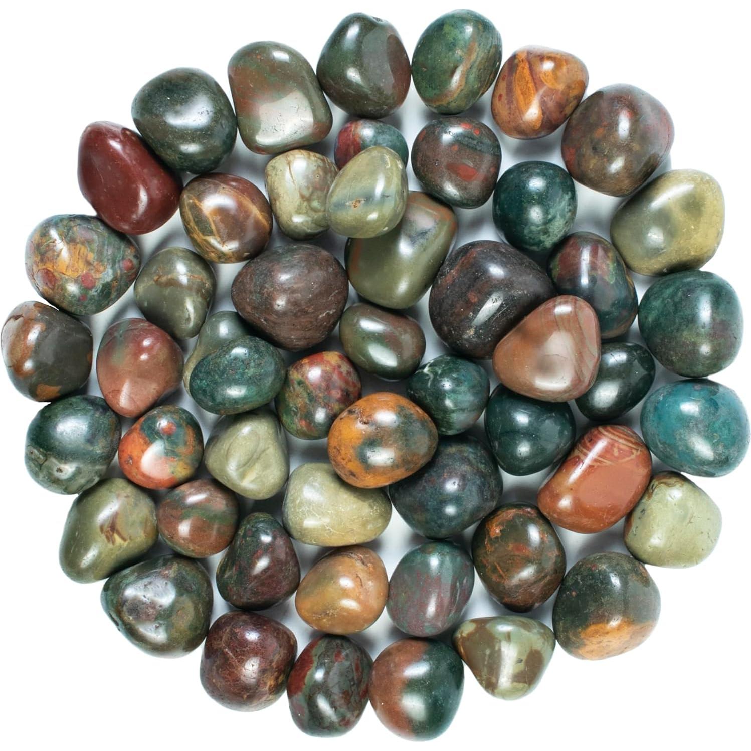 Conjunto de Cristales Pulidos BEZAVO Piedra de Sangre 20-25mm 0.45kg