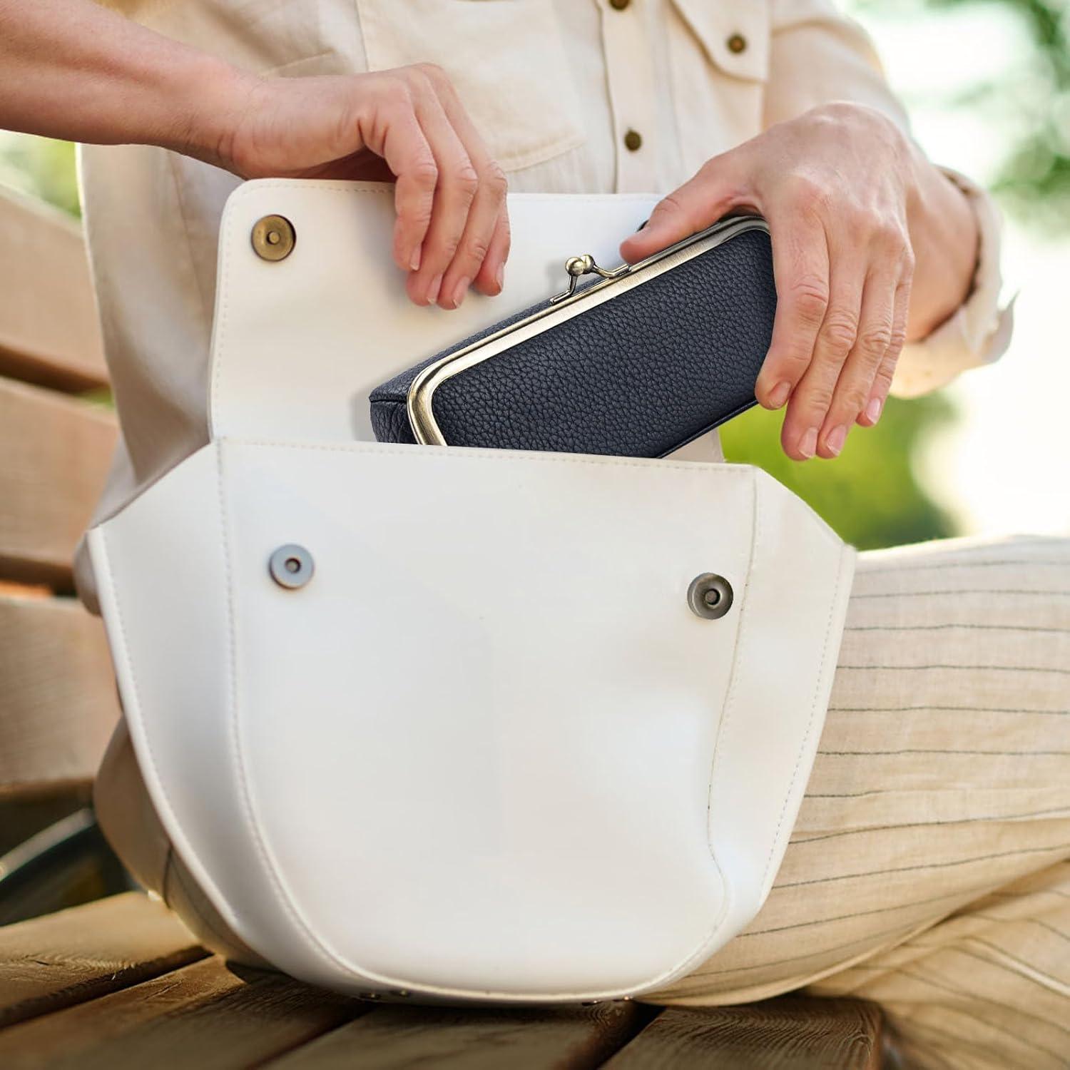 Estuche de Gafas de Cuero QUNIU Negro Compacto 18x7x4 cm