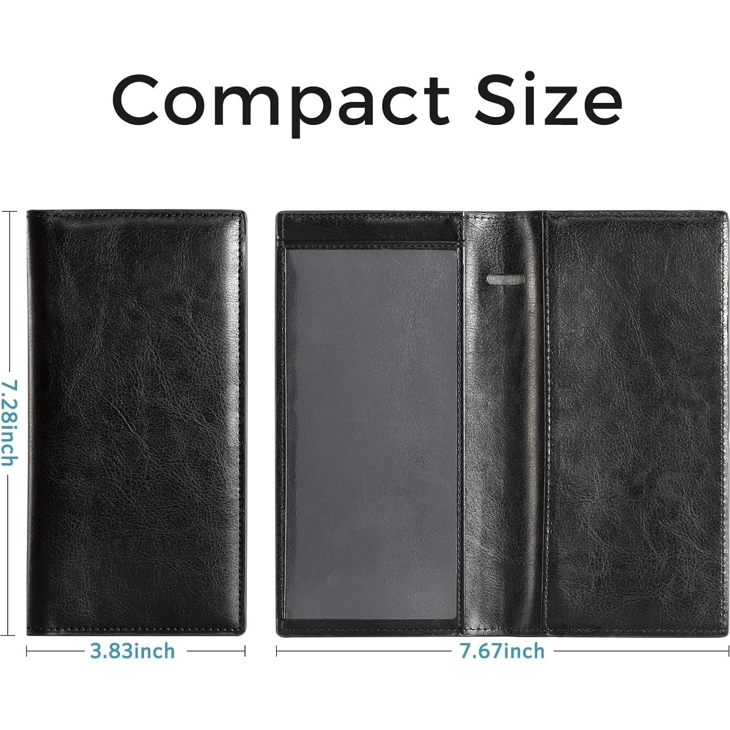 Cubierta de Chequera de Cuero CoBak - Bloqueo RFID, Delgado