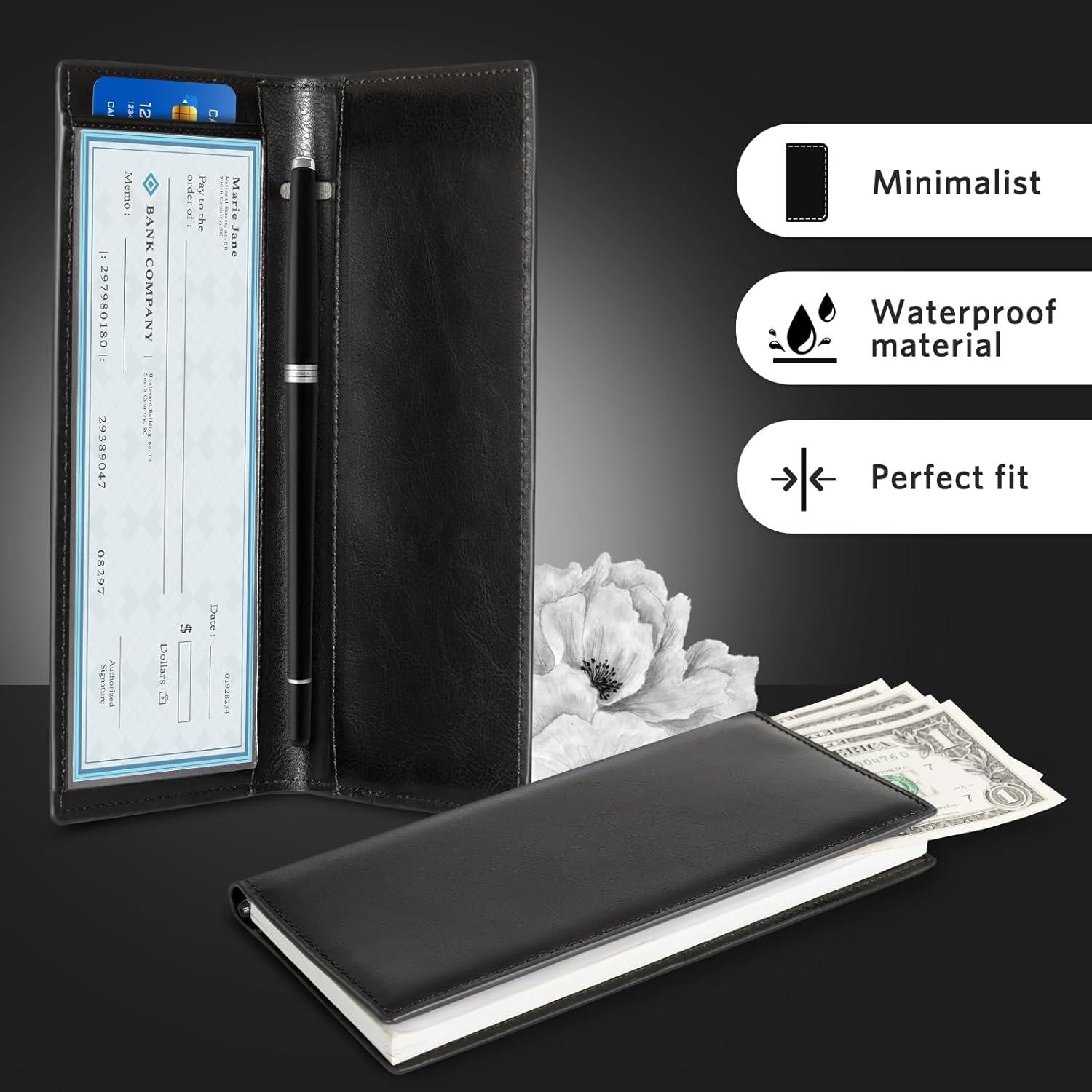 Cubierta de Chequera de Cuero CoBak - Bloqueo RFID, Delgado