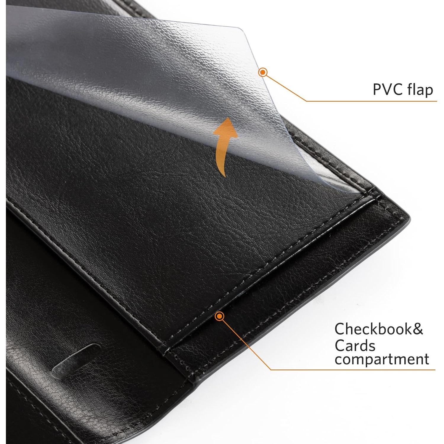 Cubierta de Chequera de Cuero CoBak - Bloqueo RFID, Delgado