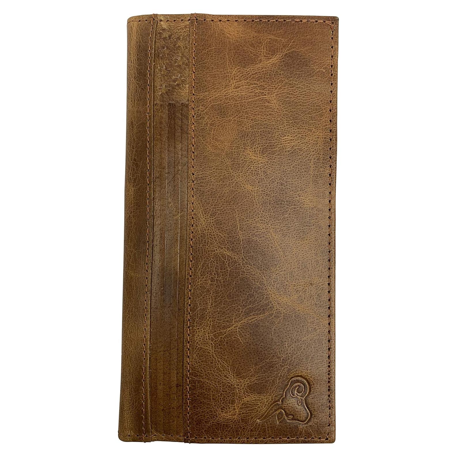 Cubierta de Chequera de Cuero Genuino Cavelio con Bloqueo RFID