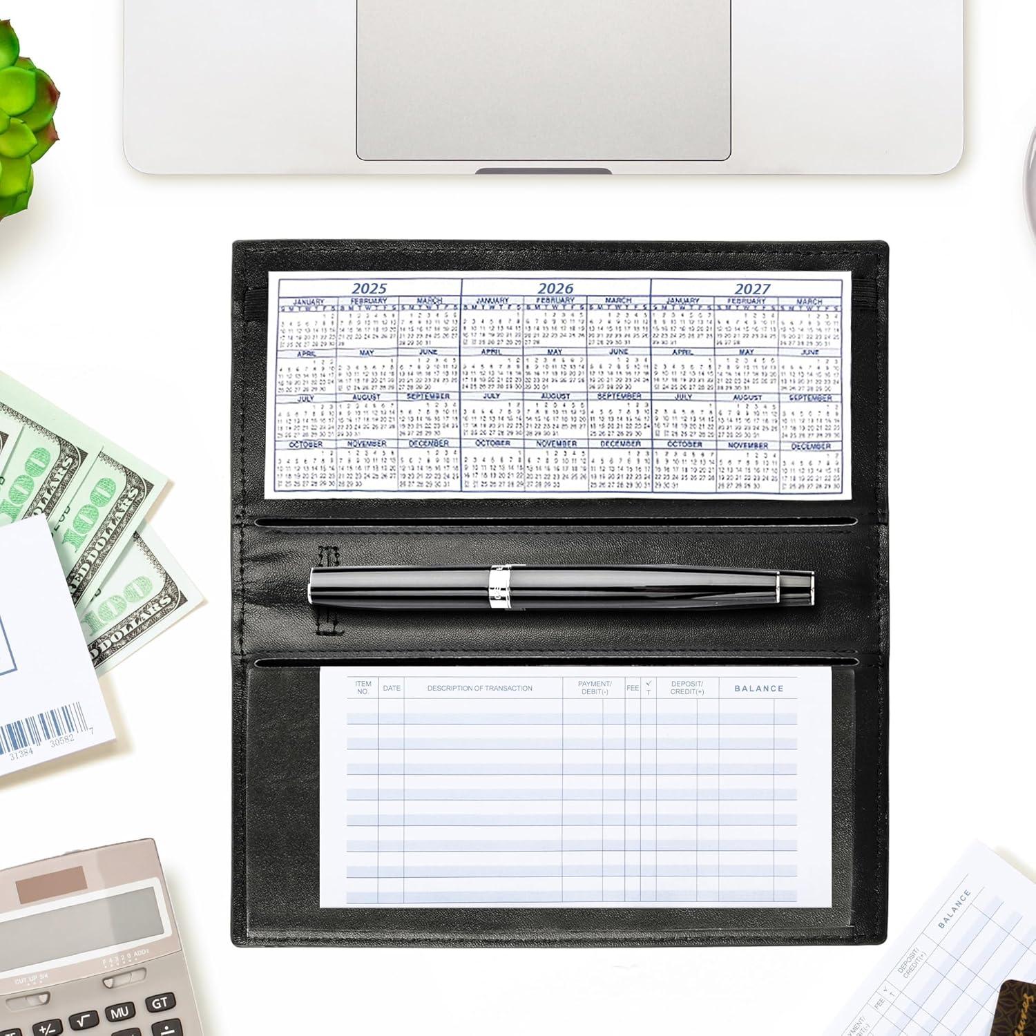 Cubierta de Chequera Casmonal RFID Cuero Vegano Negro