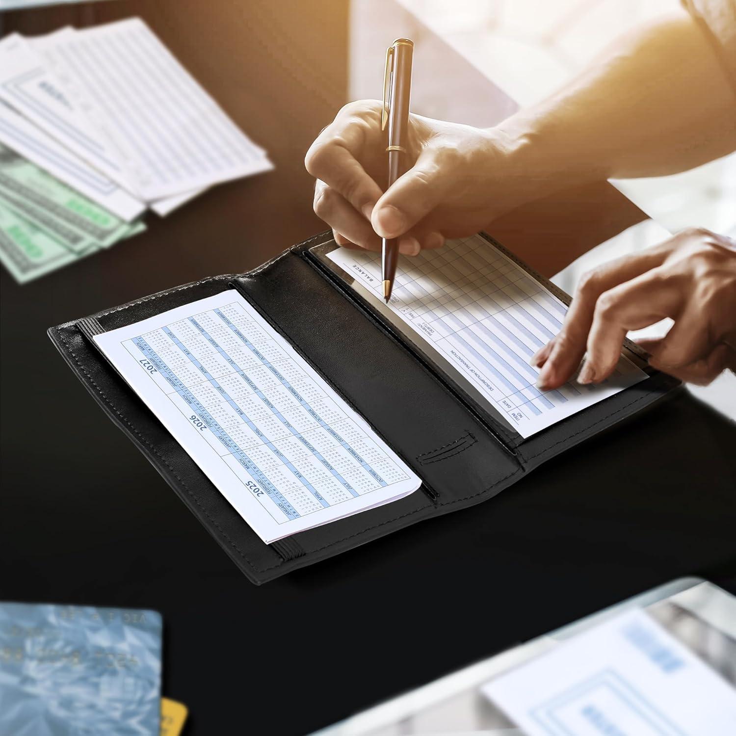 Cubierta de Chequera Casmonal RFID Cuero Vegano Negro