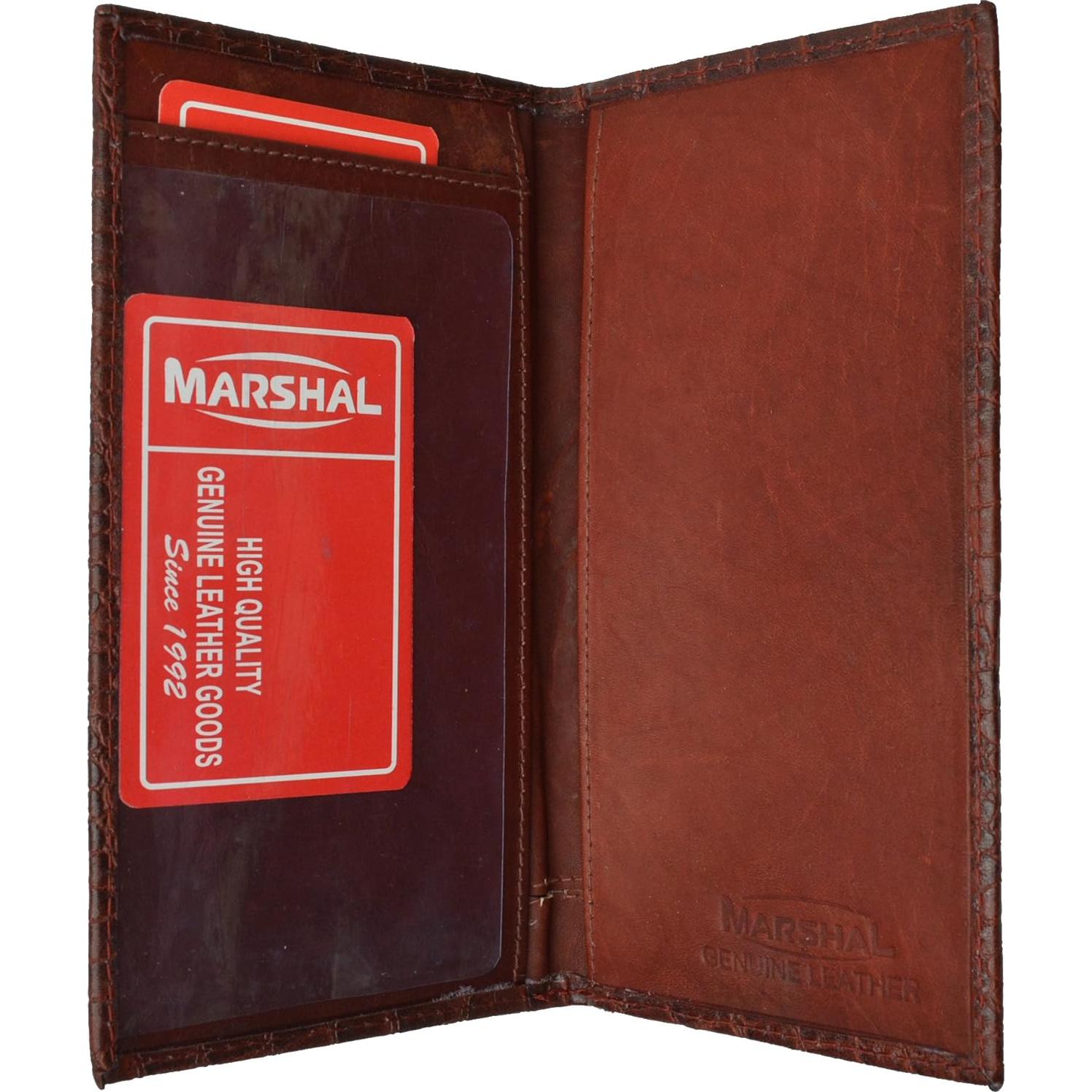 Funda de Chequera de Cuero MARSHAL Burdeos Premium