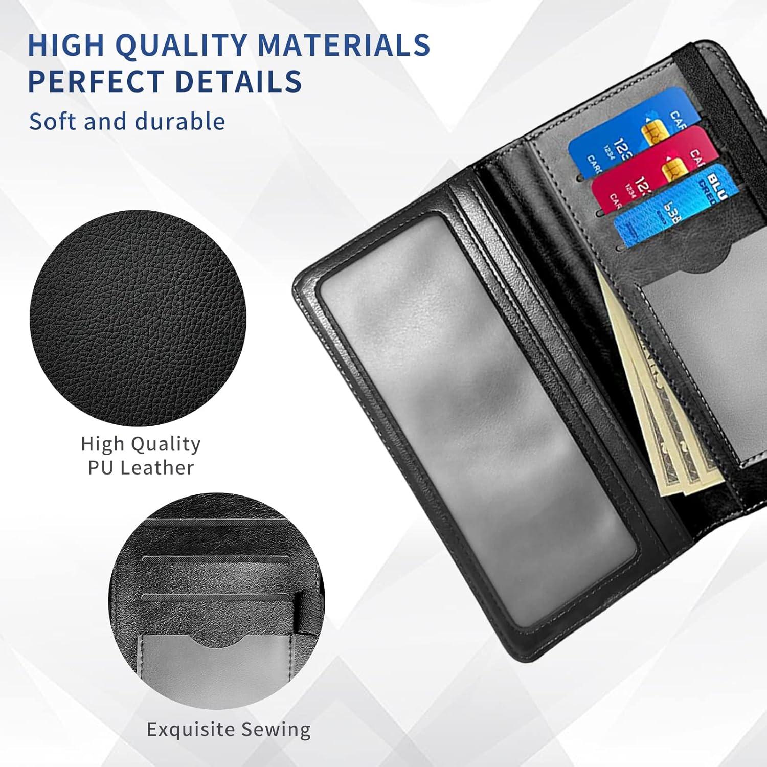 Cubierta de Chequera DEGDFSGR Cuero PU con Bloqueo RFID