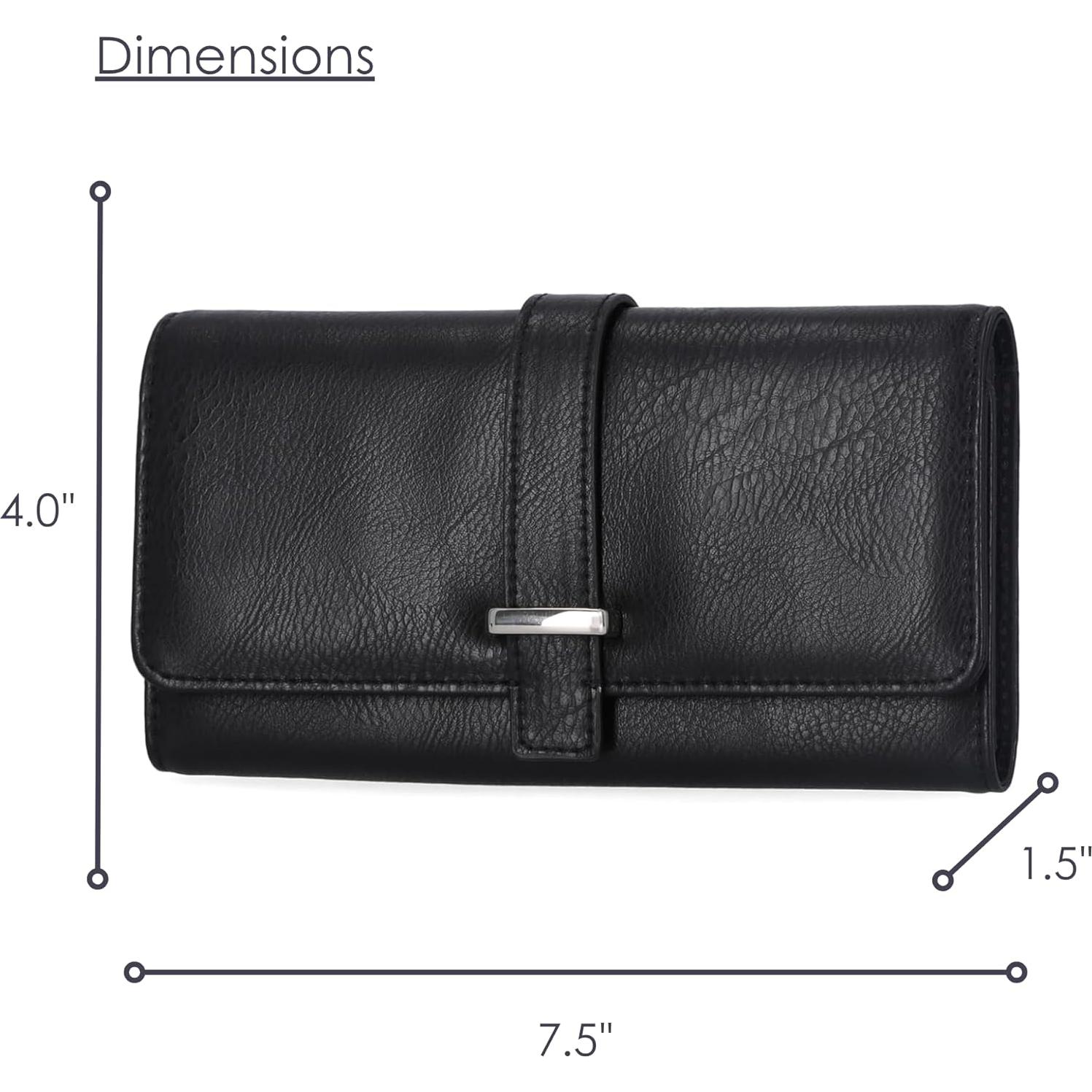 Cartera Clutch Organizador Mundi con Bloqueo RFID - Negro