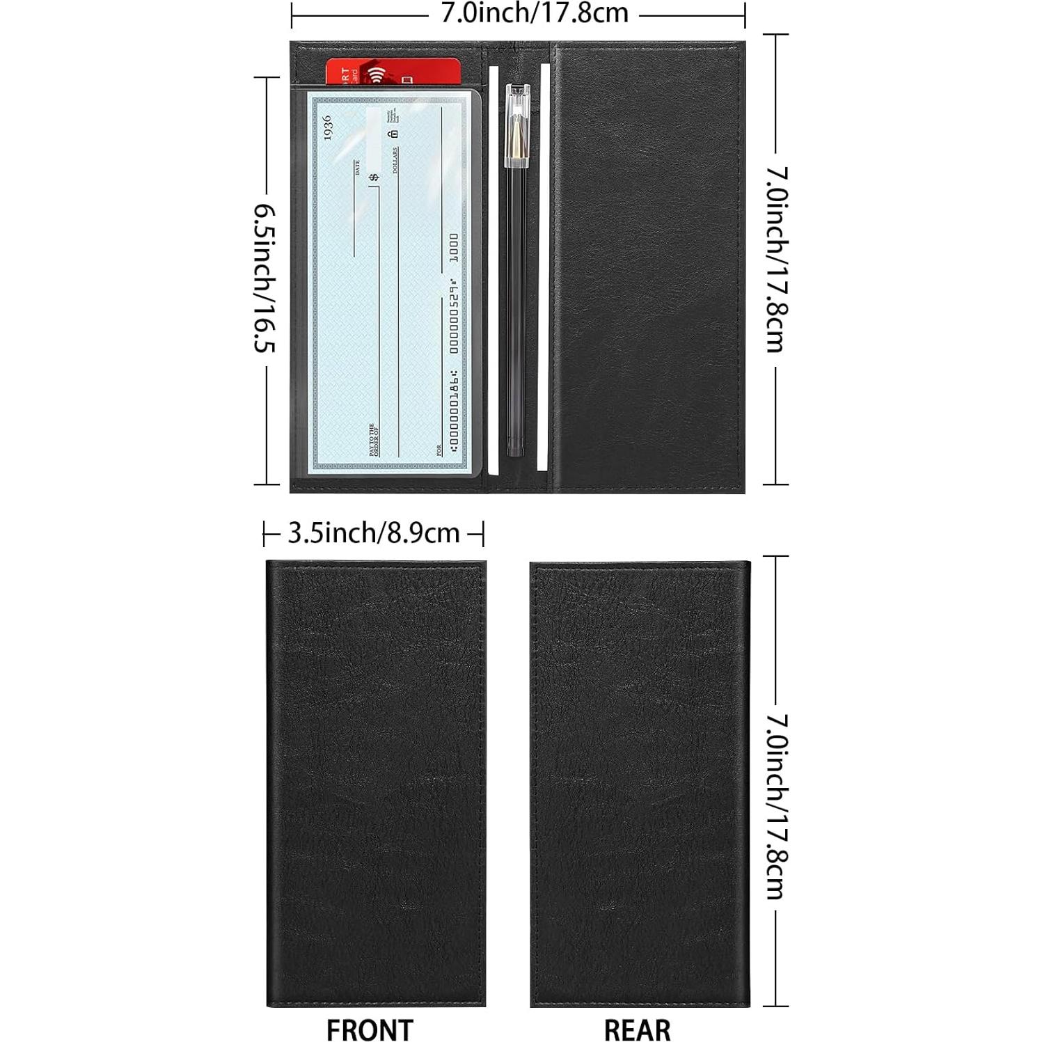 Cubierta de Chequera de Cuero LLi Cufite con Protección RFID
