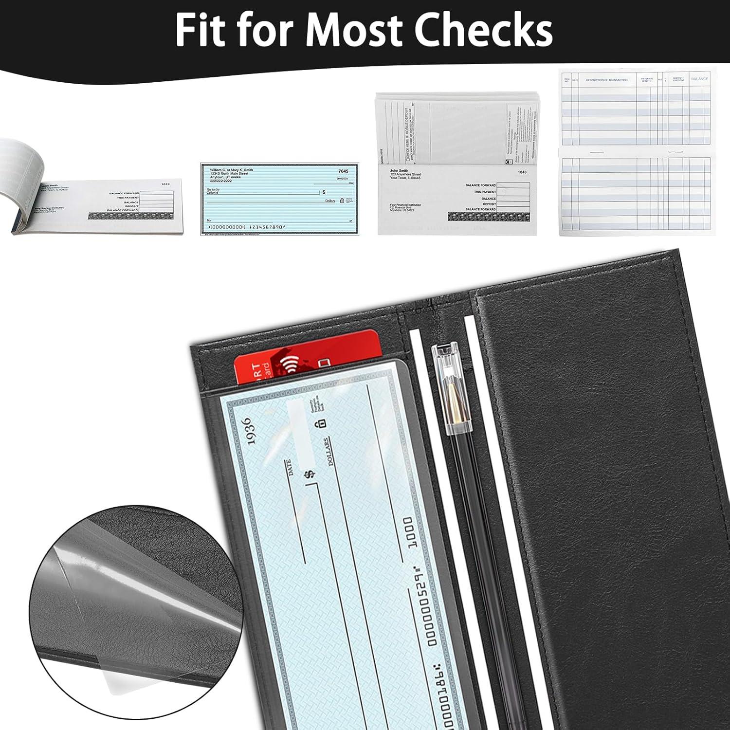 Cubierta de Chequera de Cuero LLi Cufite con Protección RFID