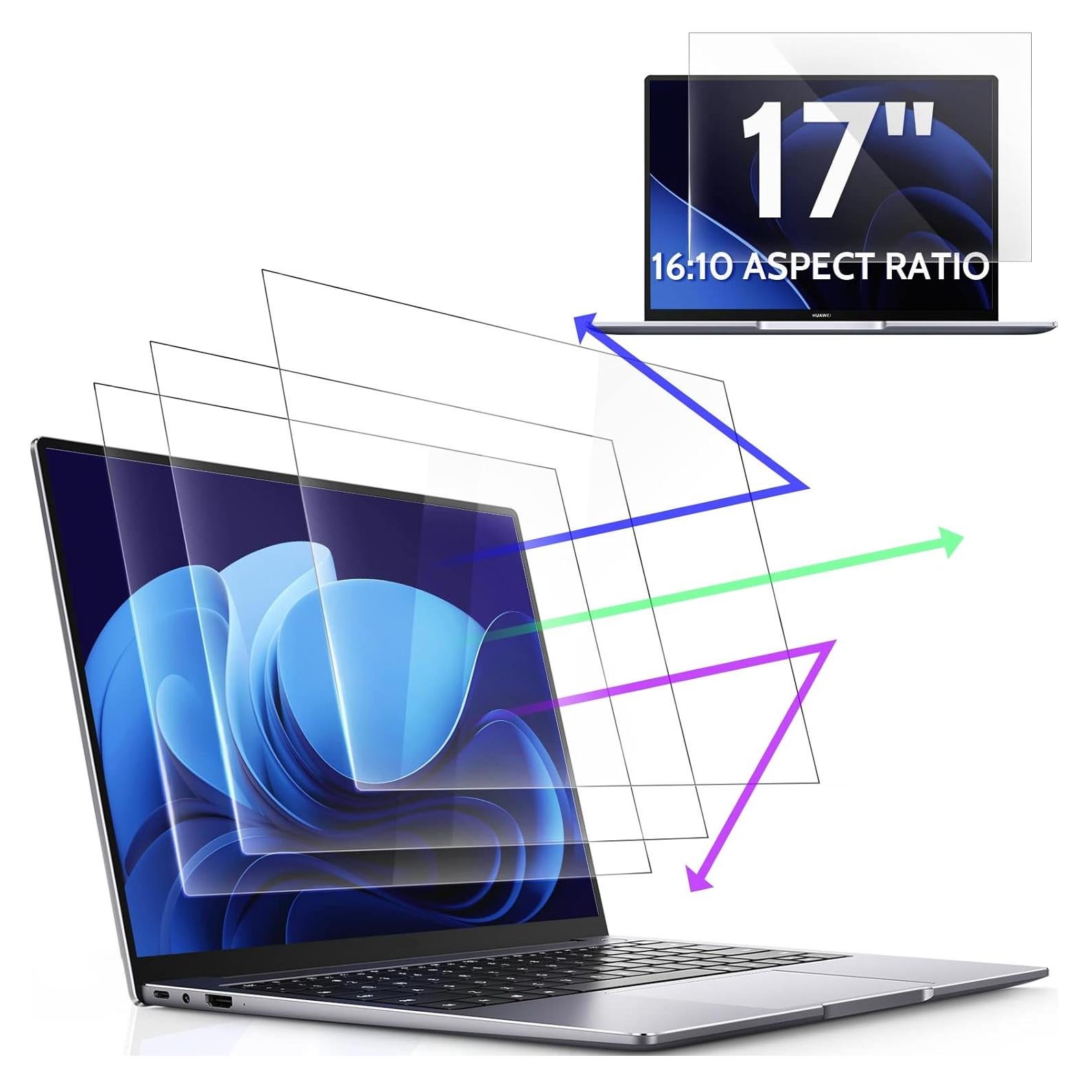 Protector de Pantalla Anti Luz Azul 17" Peslv 16:10 - 3 Pcs