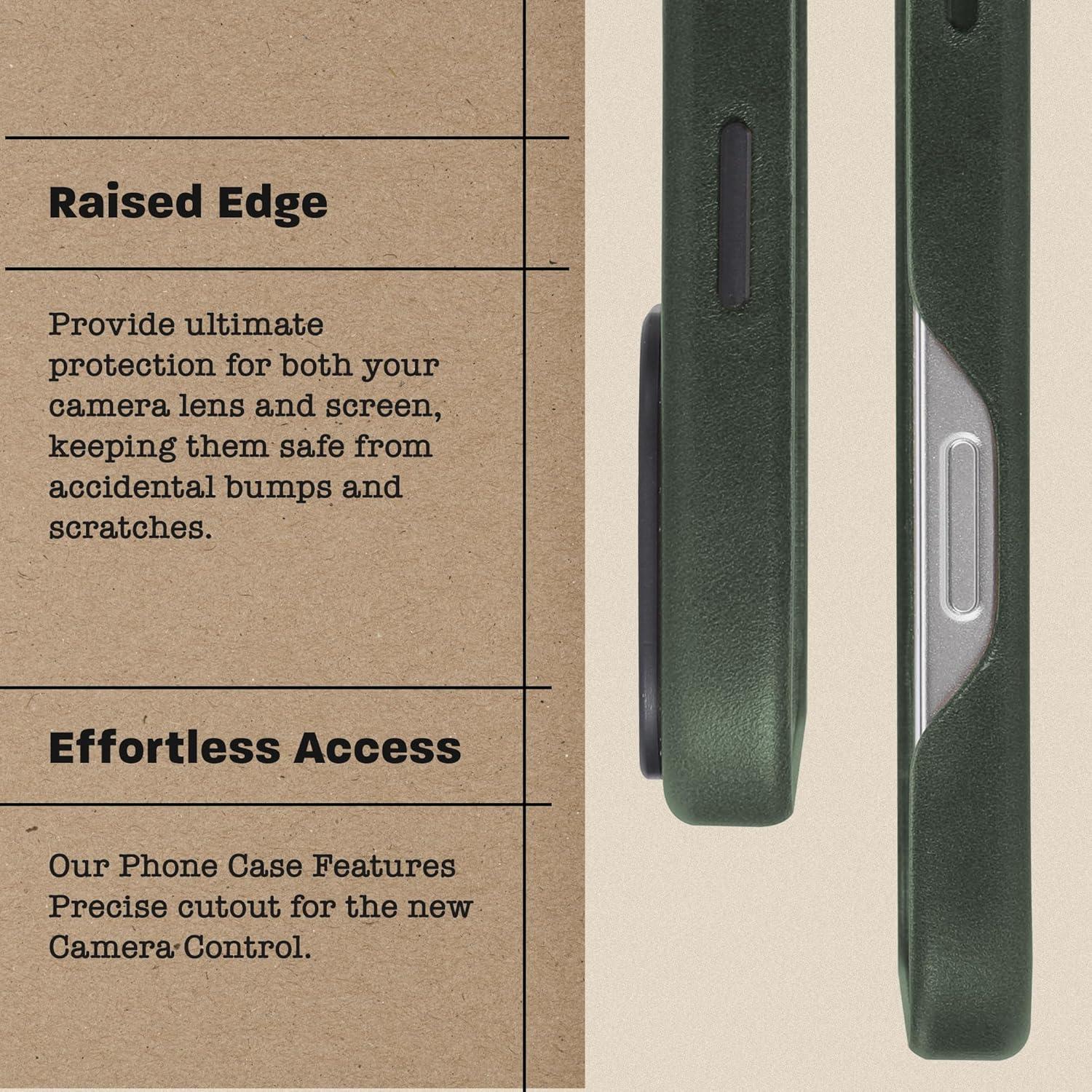 Funda de Cuero Italiano Premium Le Pelle para iPhone 16 Pro - Verde Esmeralda