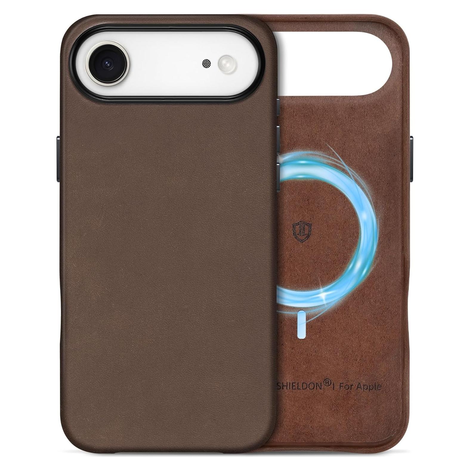 Funda SHIELDON para iPhone Air 6.5" 2025 Cuero Crazy Horse