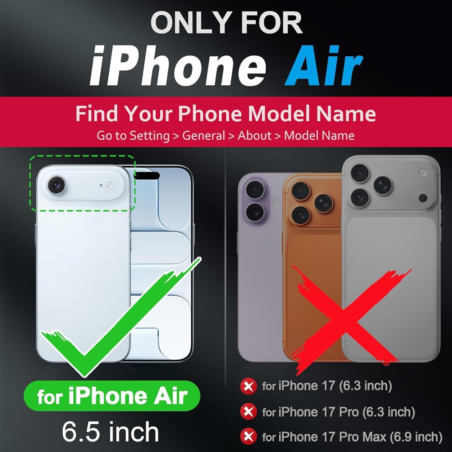 Funda SHIELDON para iPhone Air 6.5" 2025 Cuero Crazy Horse