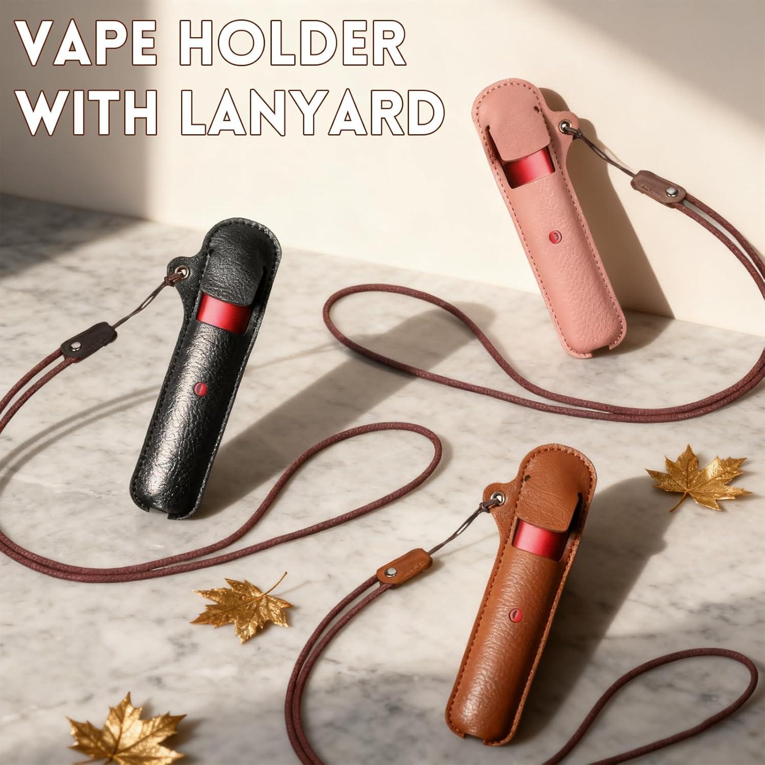 Soporte para Vape FoalGalaxia con Correa - Funda Cuero PU Marrón