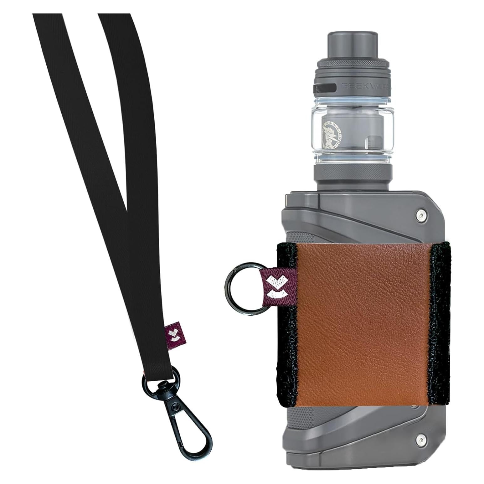 Soporte de Vape VCASE de Cuero Marrón XL - Alta Elasticidad