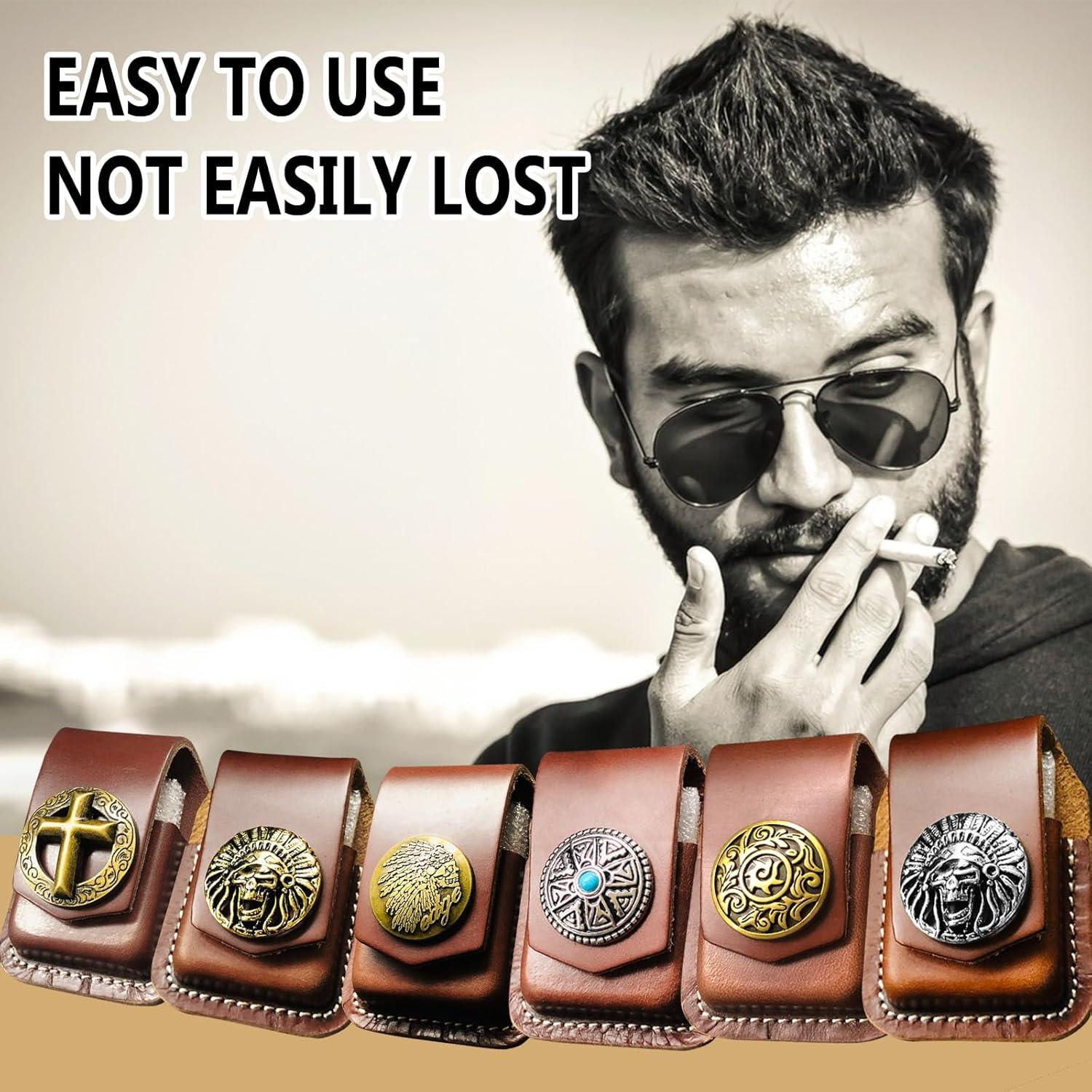 Funda de Cuero Heiluxe para Encendedor con Broche - Hecha a Mano