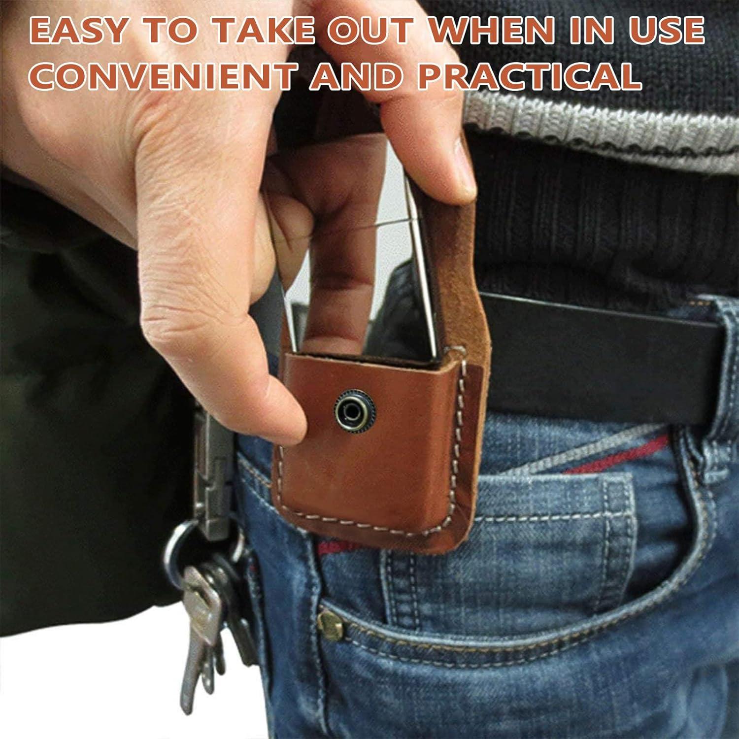 Funda de Cuero Heiluxe para Encendedor con Broche - Hecha a Mano