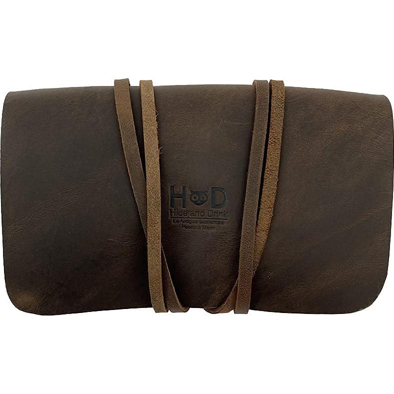 Estuche para Tabaco Hide & Drink - Cuero Grano Completo Marrón