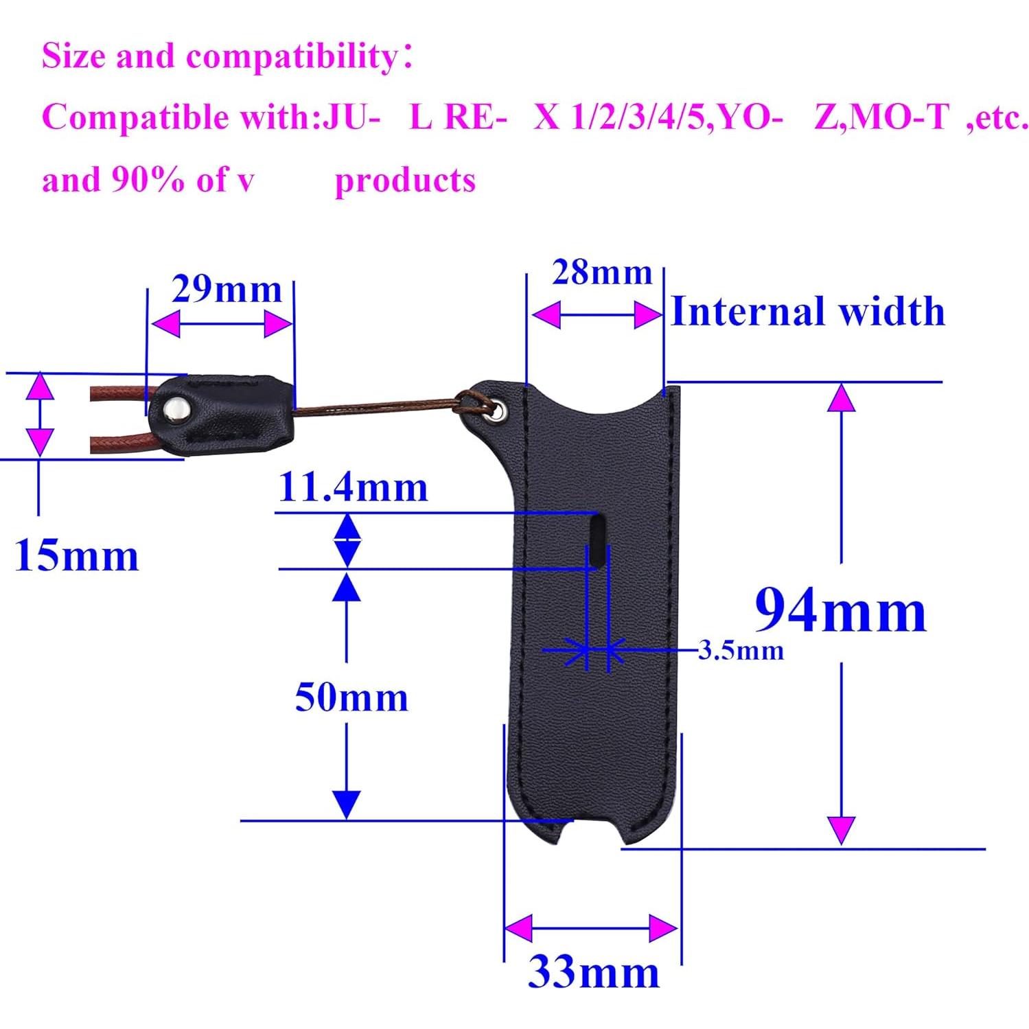 Funda de cuero PU con cordón para J-U-L y otros - 2 Pack