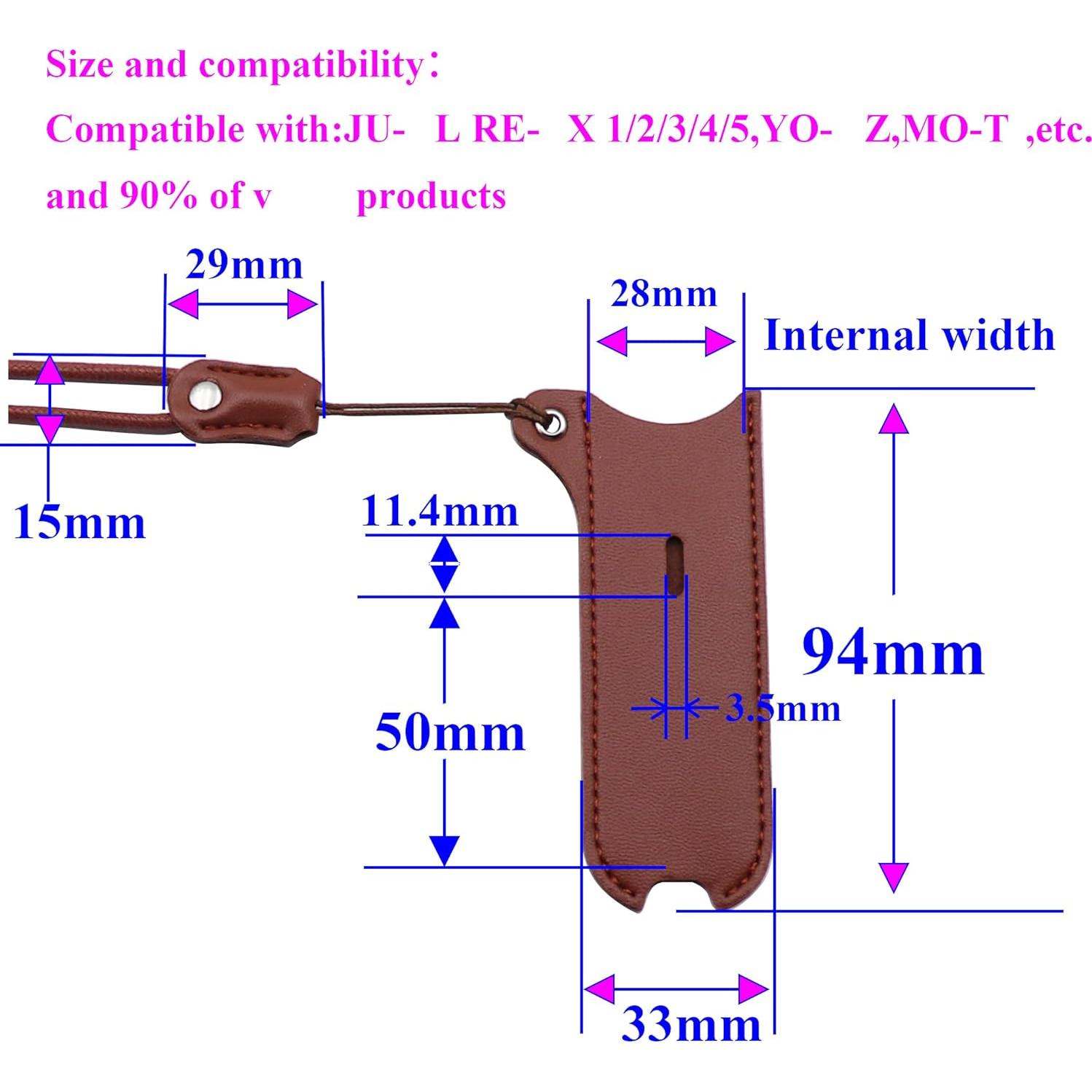 Funda de cuero PU con cordón para J-U-L y otros - 2 Pack