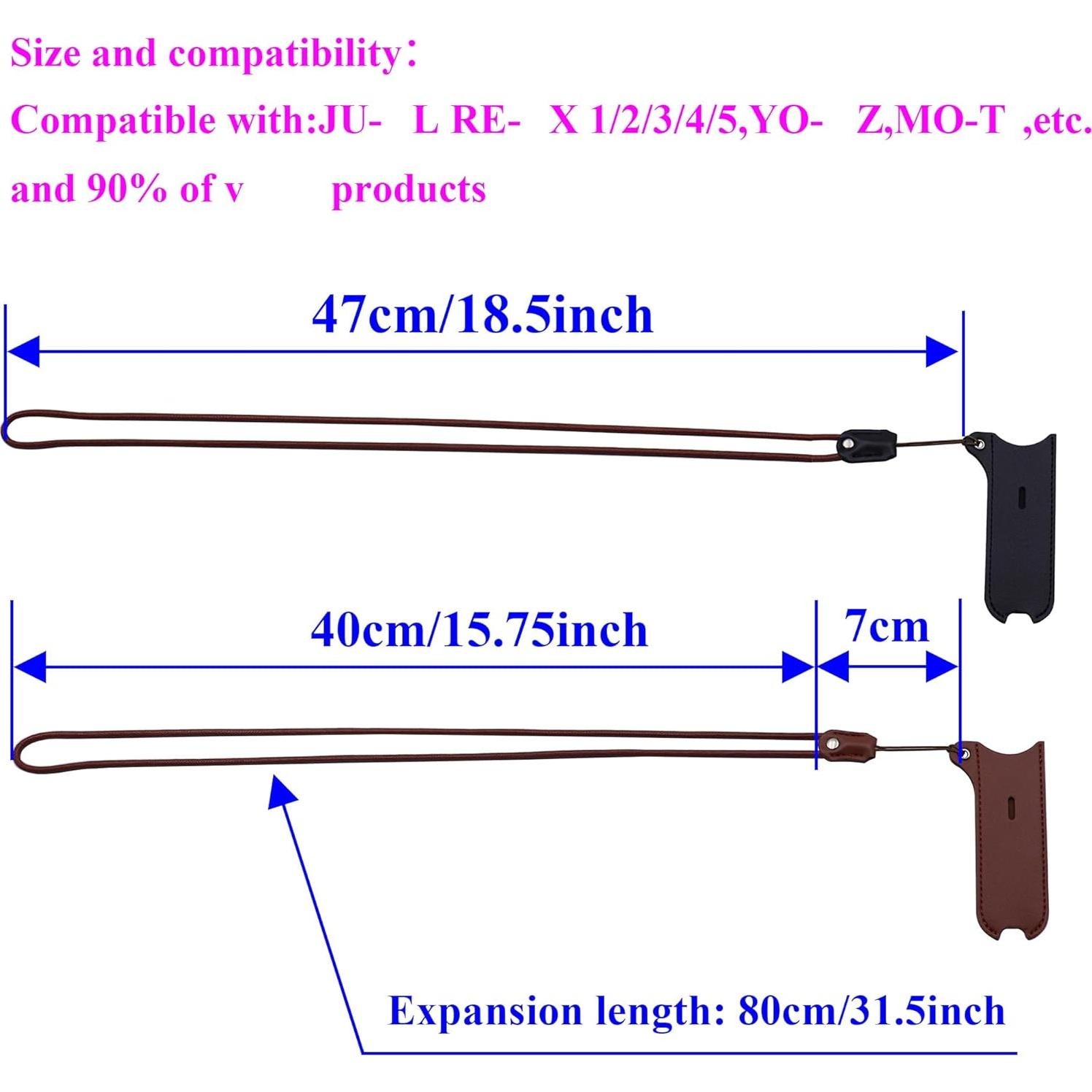 Funda de cuero PU con cordón para J-U-L y otros - 2 Pack