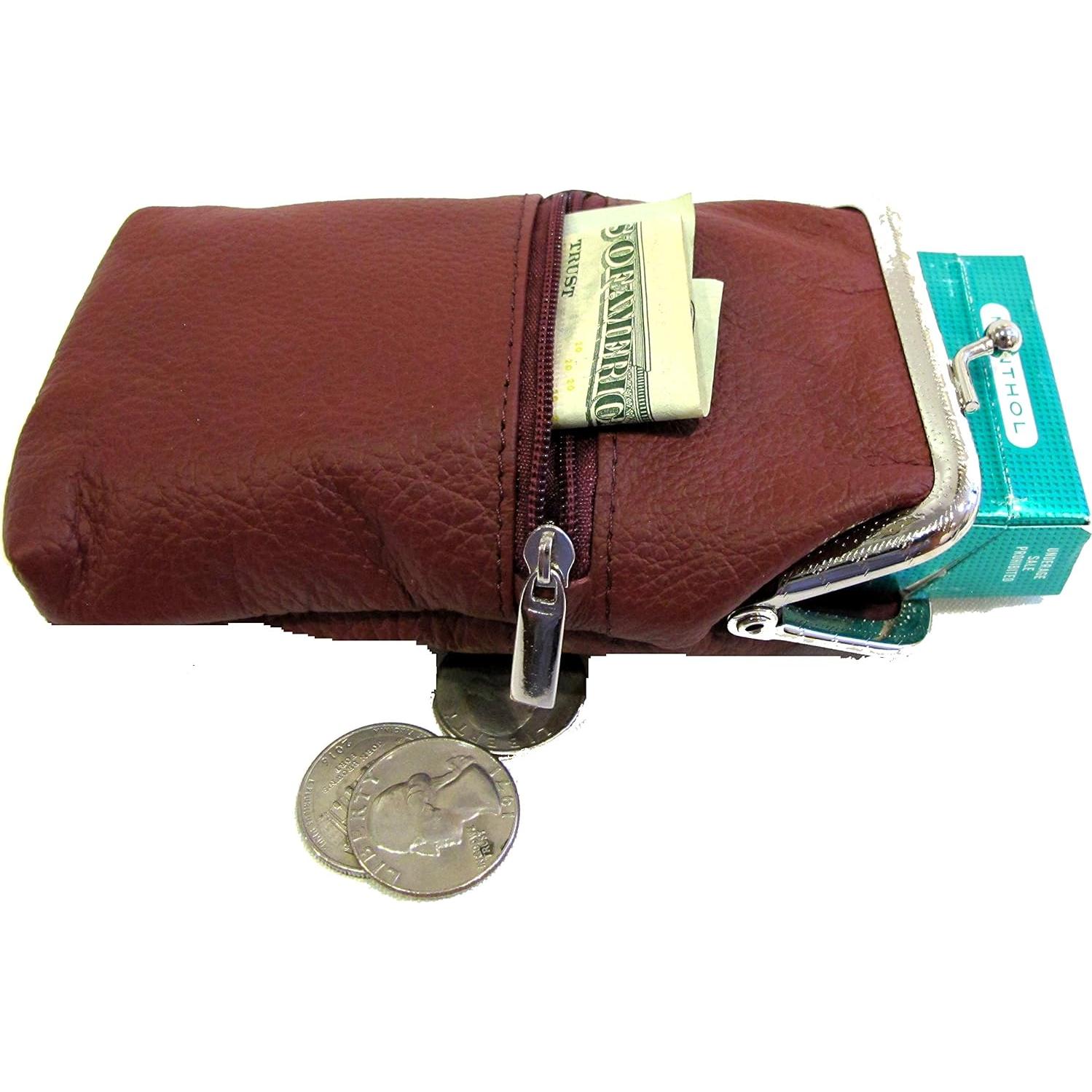 Funda de cigarrillos de cuero EL PACK LEATHER Vino 100% genuino