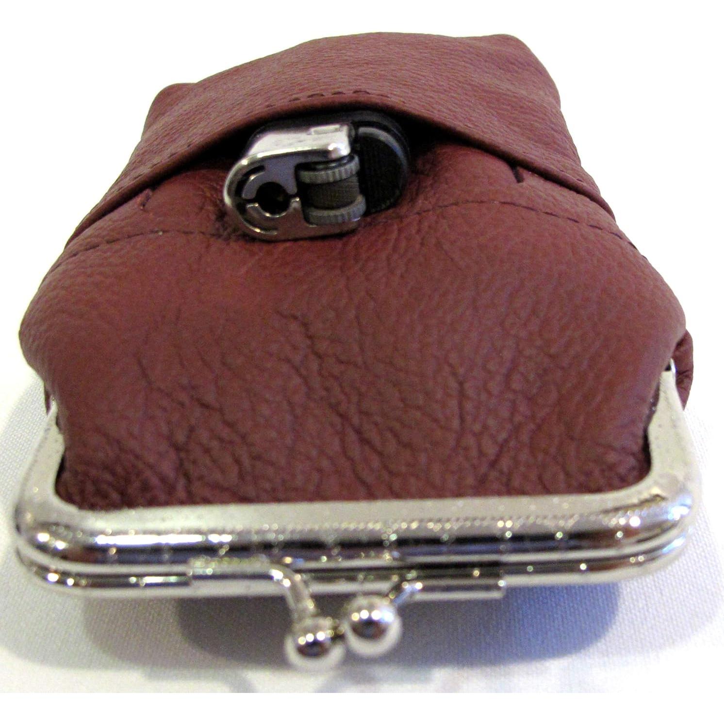 Funda de cigarrillos de cuero EL PACK LEATHER Vino 100% genuino