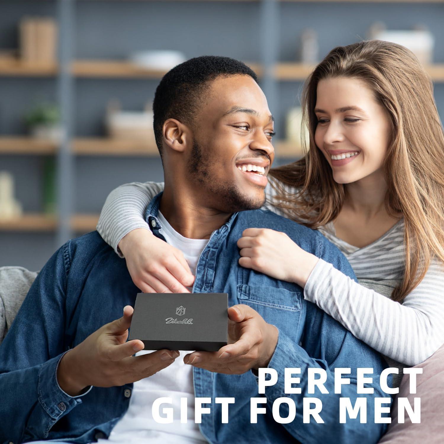 Billetera Slim Zitahli Bifold para Hombres con RFID 12 Tarjetas