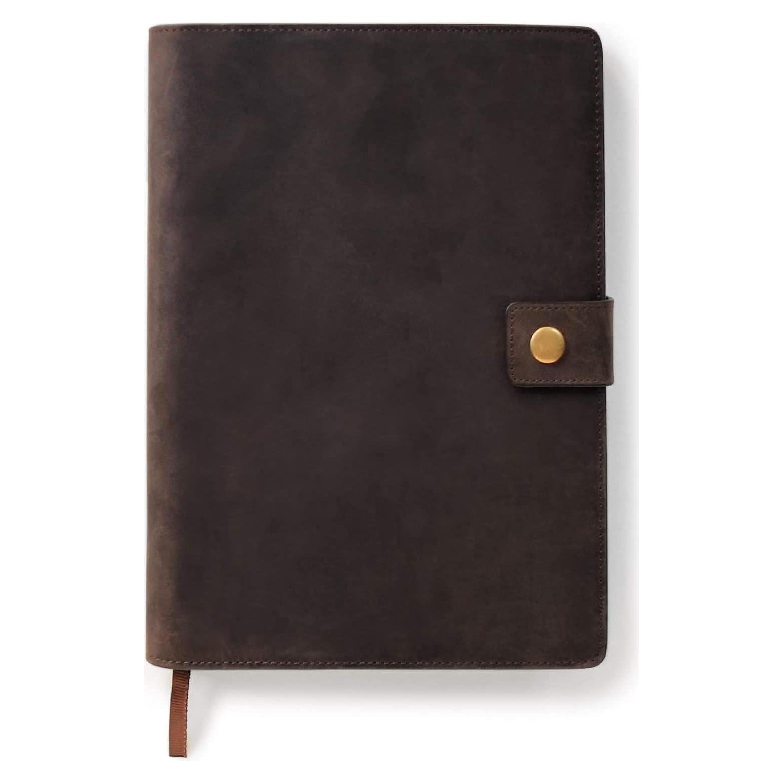 Diario Recargable de Cuero Premium A5 CASE ELEGANCE Marrón