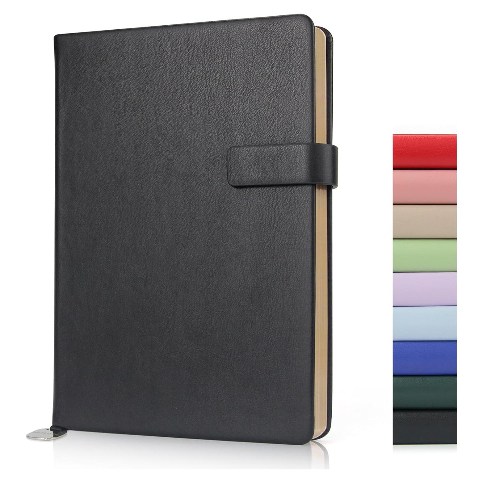 Cuaderno de Piel A5 WETLOTE Rayado 208 Páginas Negro