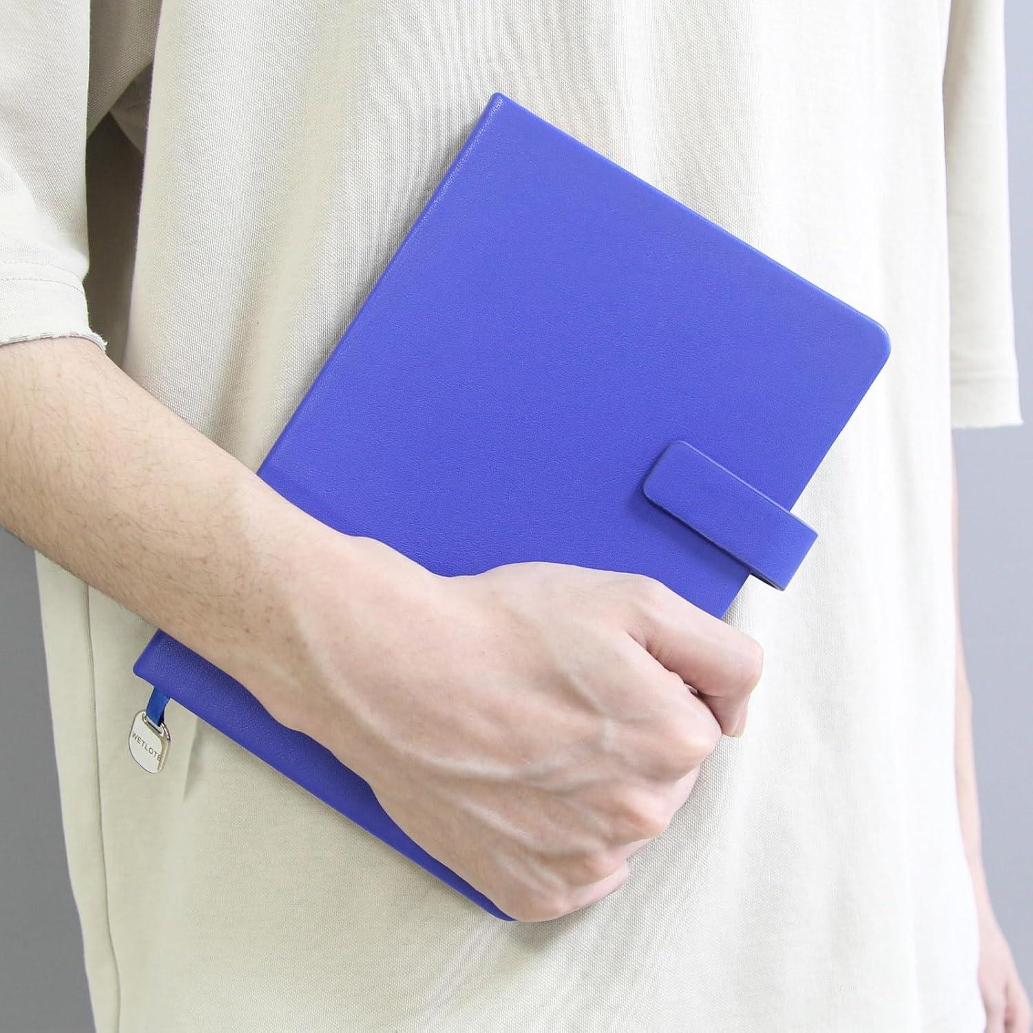 Cuaderno de Piel A5 WETLOTE Rayado 208 Páginas Negro