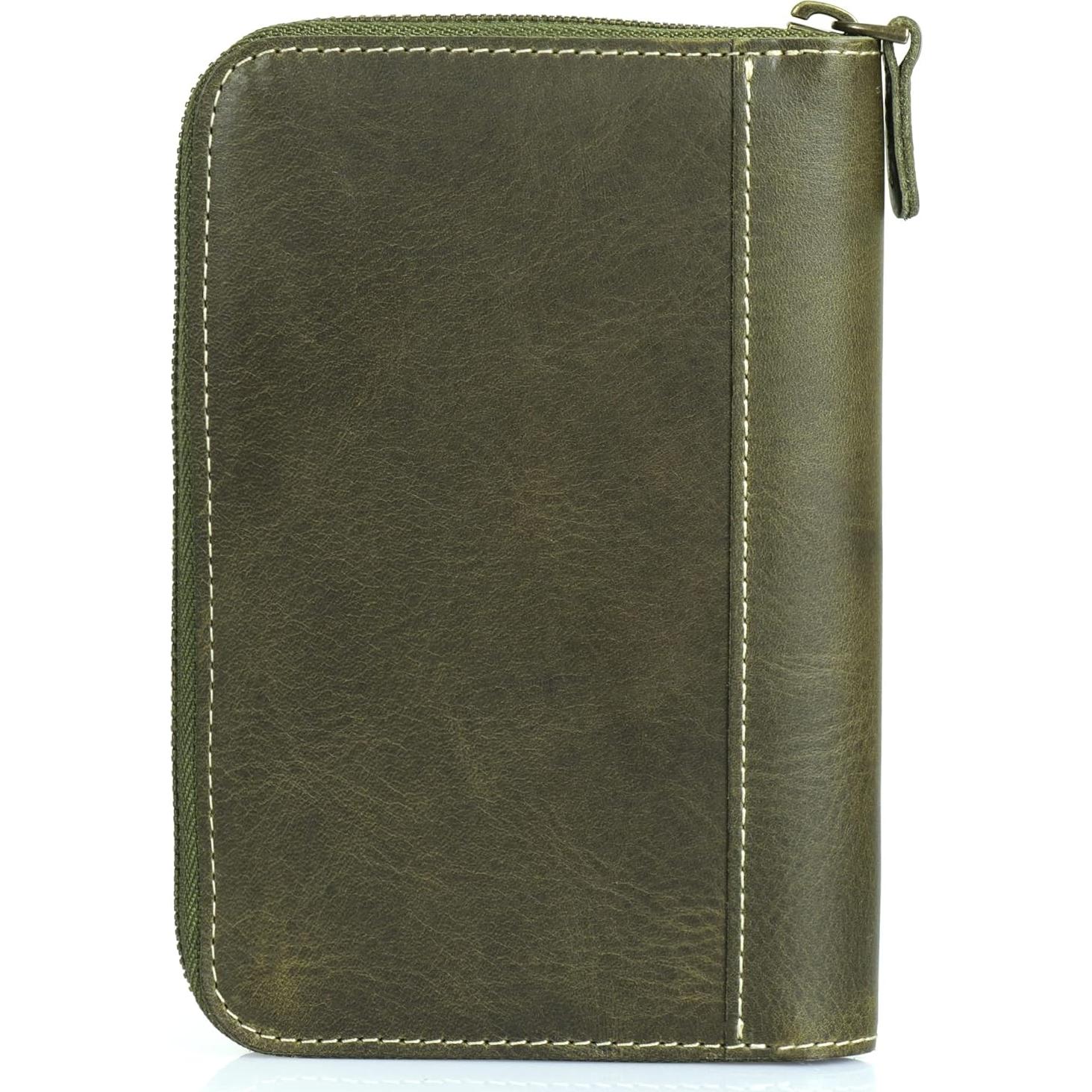 Carpeta de Cuero Genuino Londo con Soporte para Lápiz y Cierre