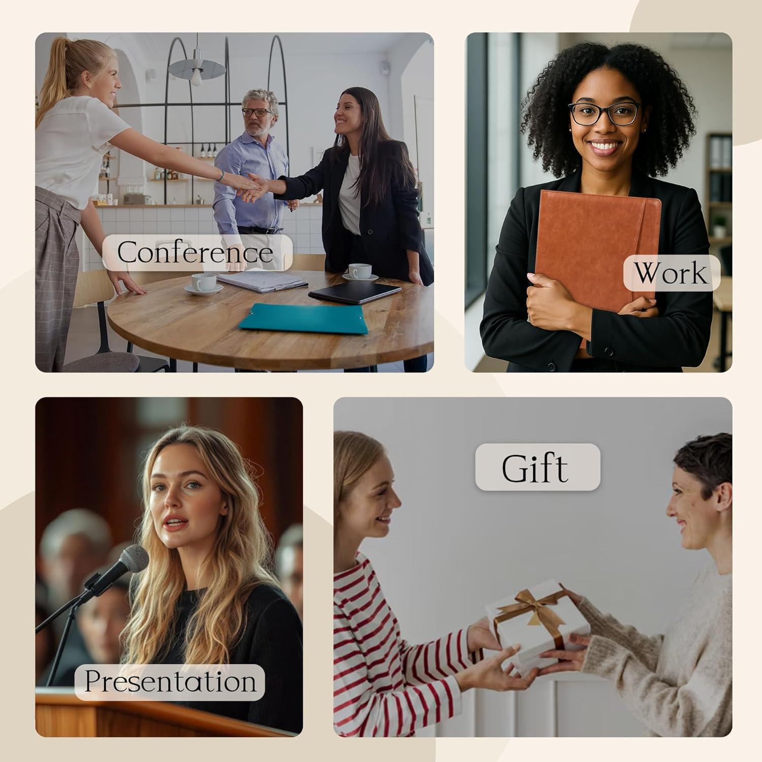 Carpeta de Cuero Calfinder con Cremallera - Portafolio Profesional