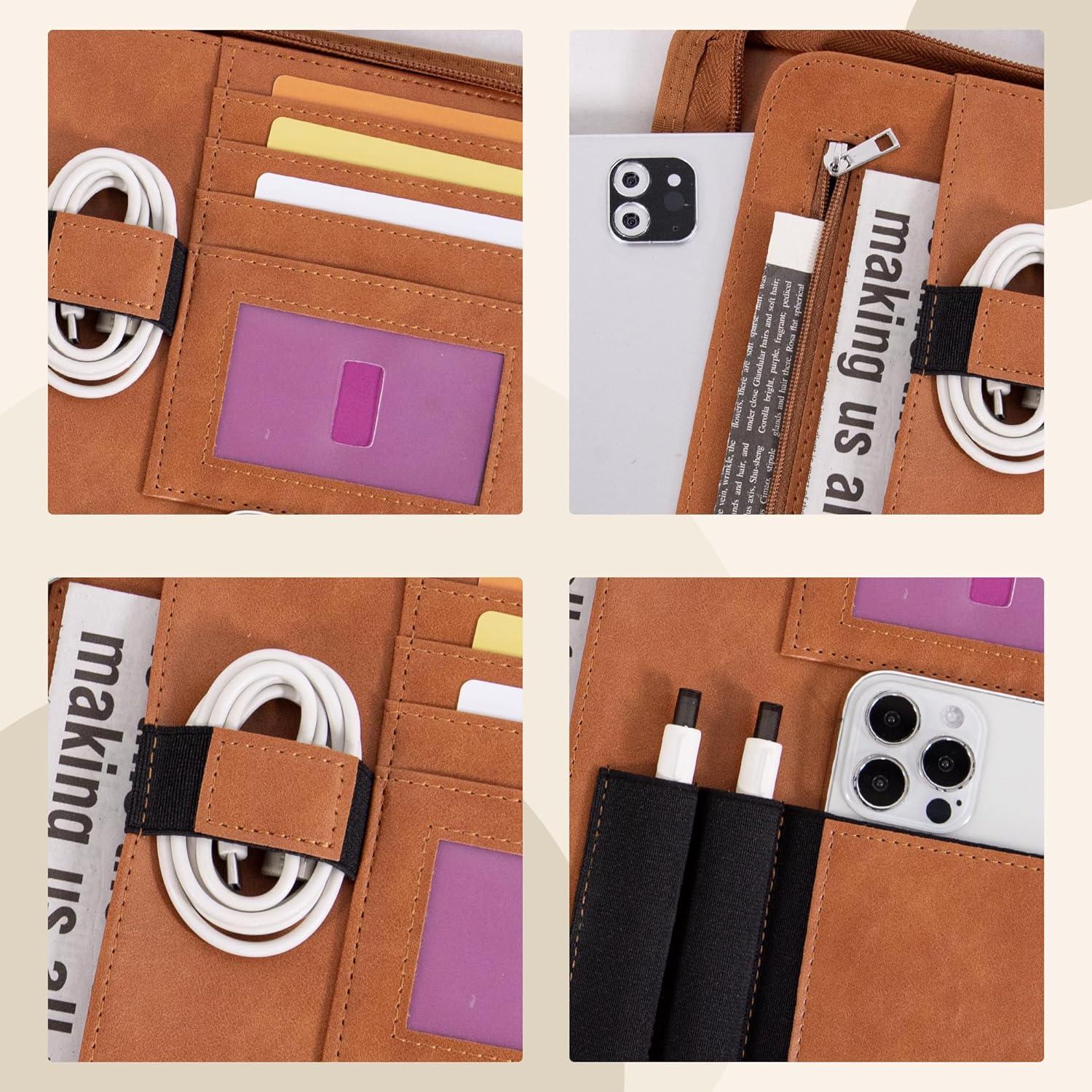 Carpeta de Cuero Calfinder con Cremallera - Portafolio Profesional