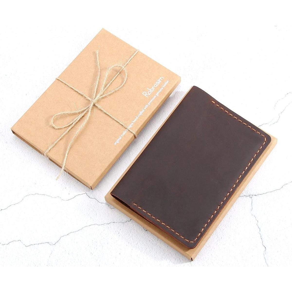 Cubierta de Cuaderno de Cuero Robrasim Vintage 8.9x14 cm Café