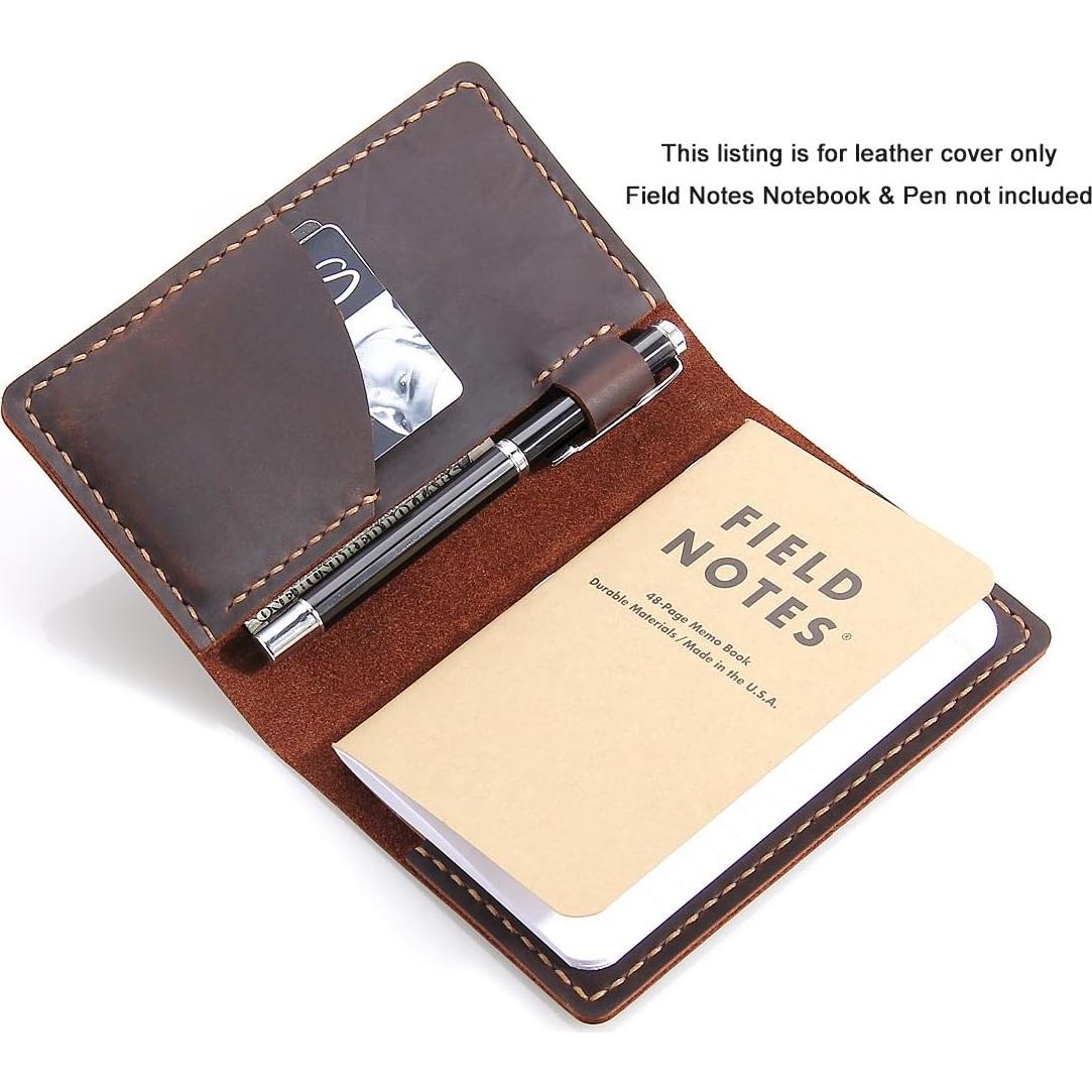 Cubierta de Cuaderno de Cuero Robrasim Vintage 8.9x14 cm Café