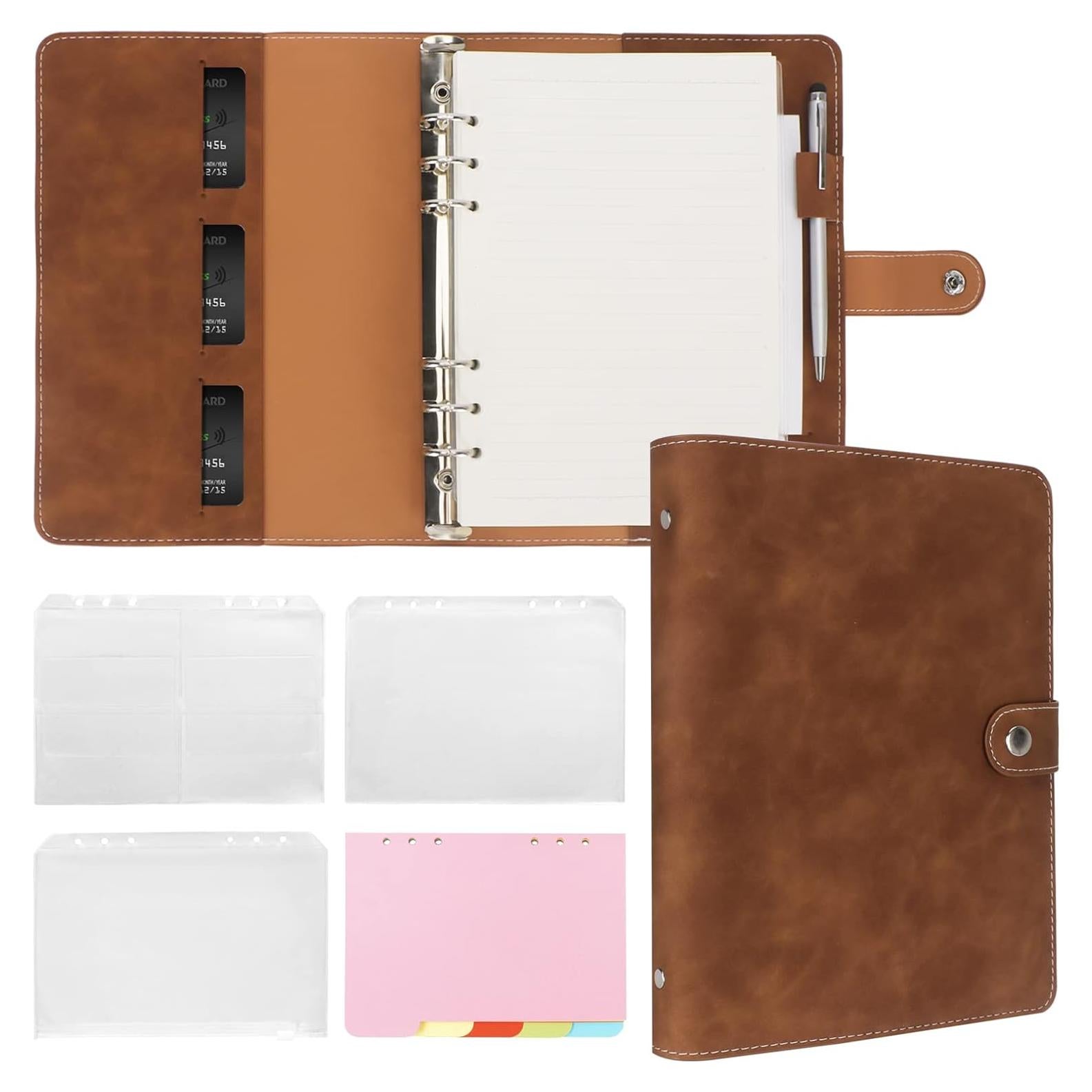 Planificador A5 FYY Cuaderno de Anillas 6 Anillas Marrón