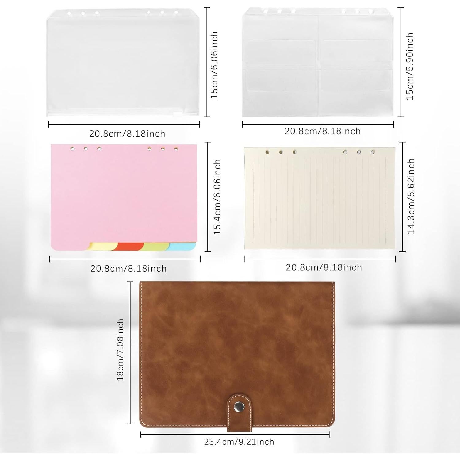 Planificador A5 FYY Cuaderno de Anillas 6 Anillas Marrón