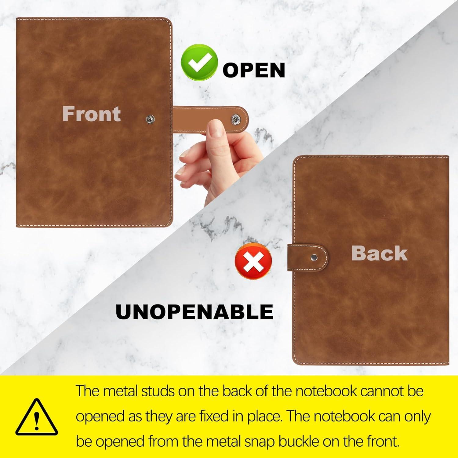 Planificador A5 FYY Cuaderno de Anillas 6 Anillas Marrón