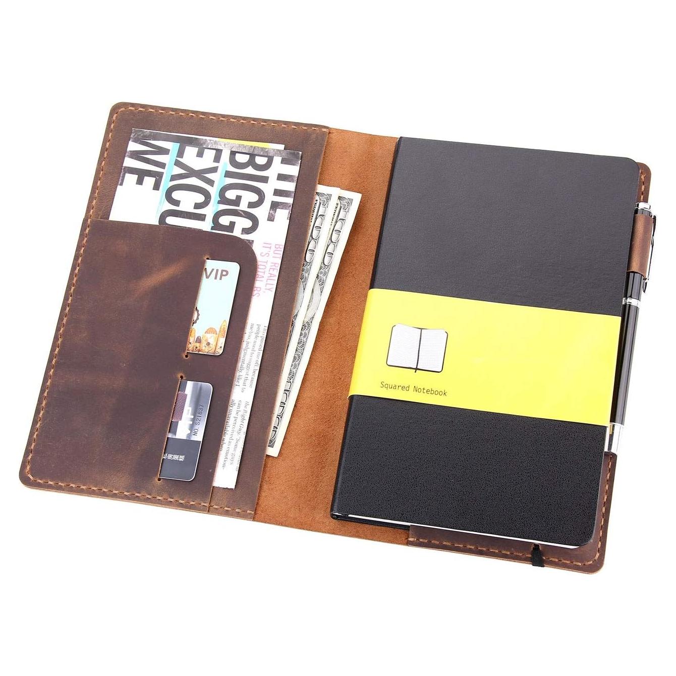 Cubierta de Cuero Robrasim para Cuaderno Moleskine Grande 21x13cm