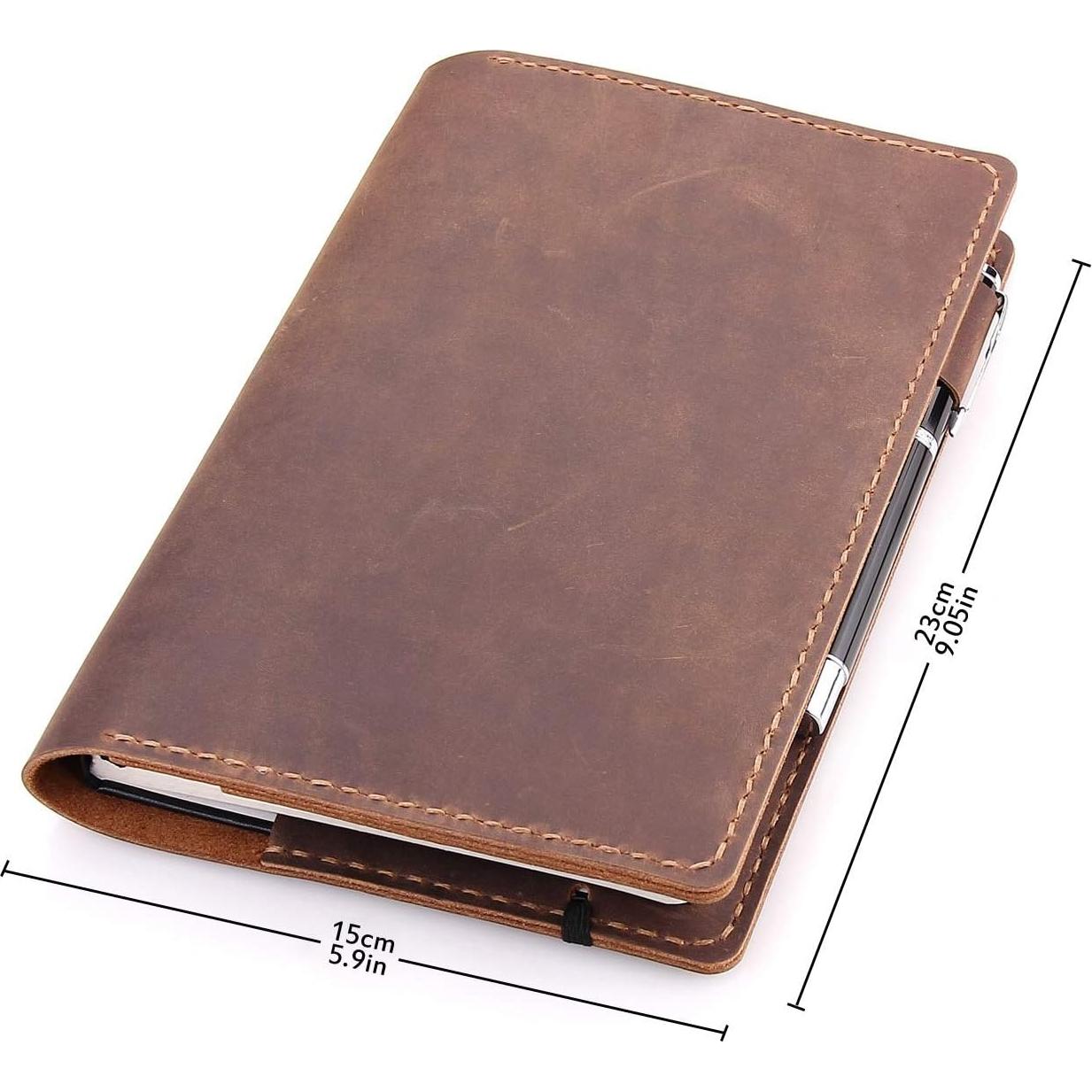 Cubierta de Cuero Robrasim para Cuaderno Moleskine Grande 21x13cm