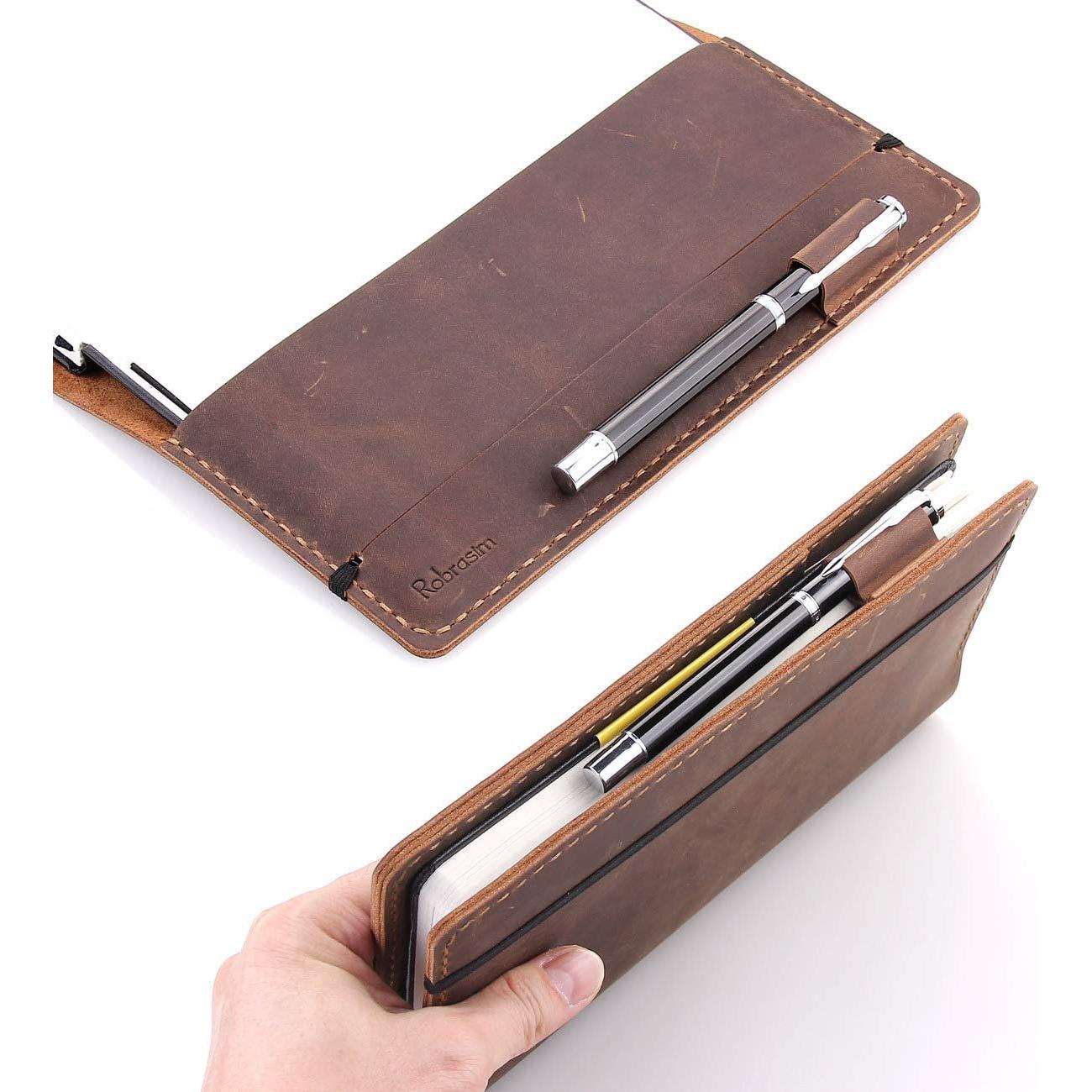 Cubierta de Cuero Robrasim para Cuaderno Moleskine Grande 21x13cm