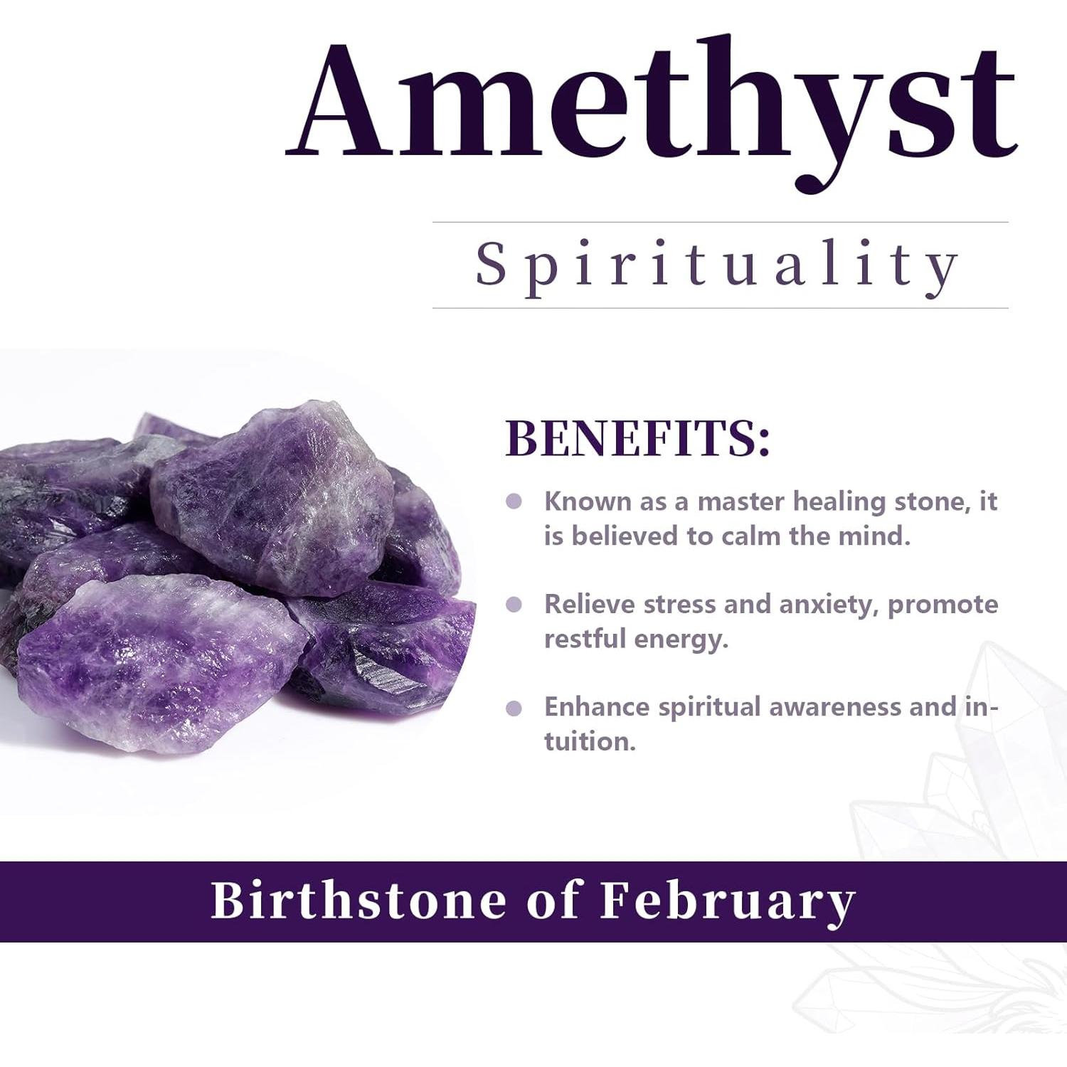 Juego de Runas de Cristal Sanador Rockcloud - 5 Pcs Amatista