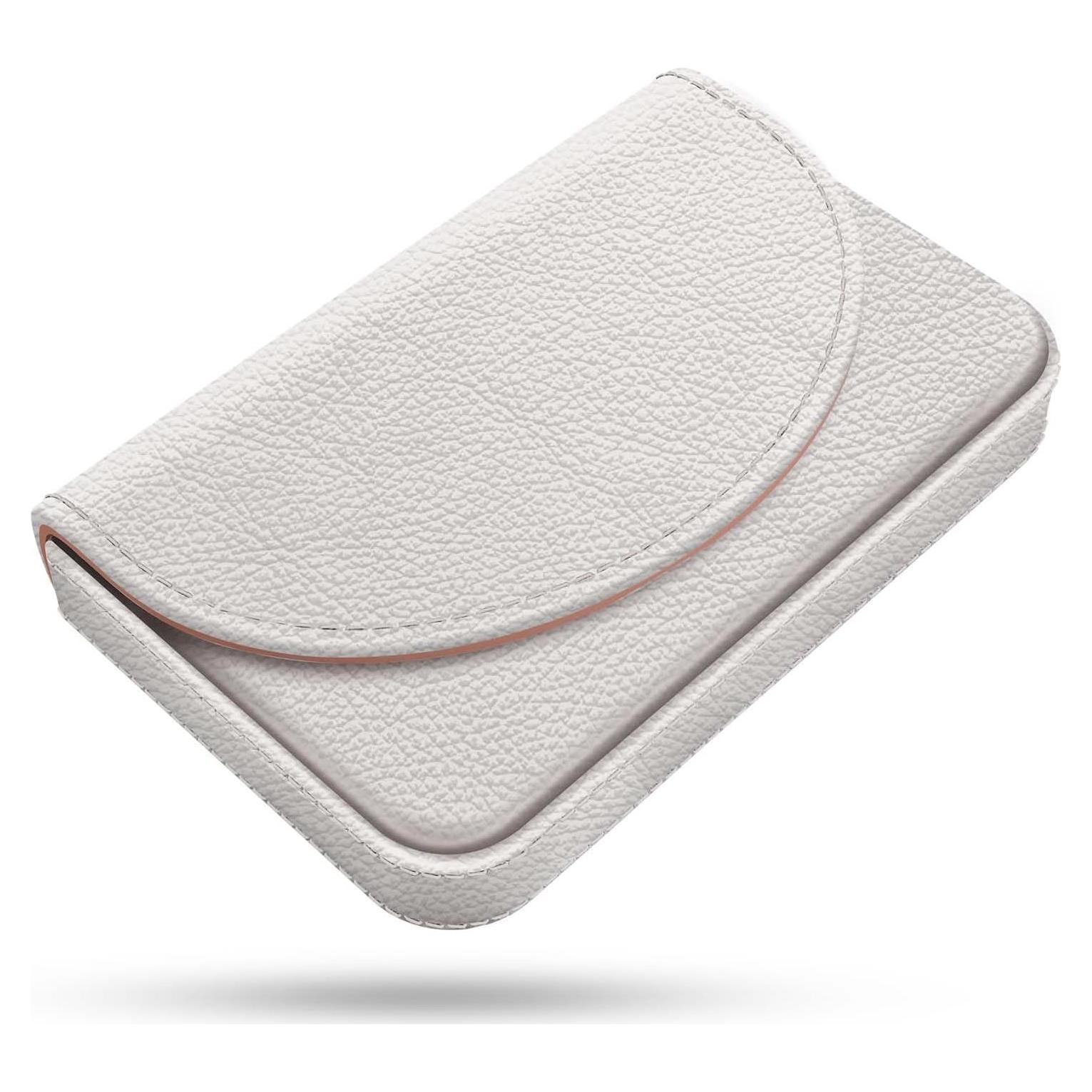 Portatarjetas de Visita PU Xiviers Blanco Magnético 10.9x6.4cm