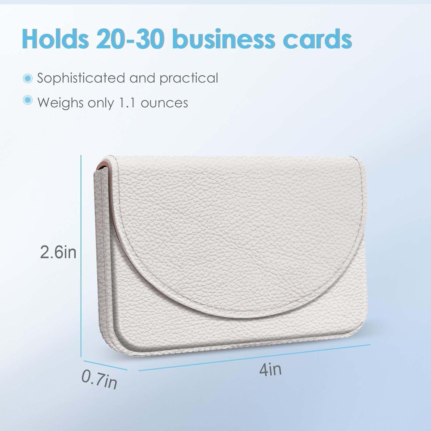 Portatarjetas de Visita PU Xiviers Blanco Magnético 10.9x6.4cm