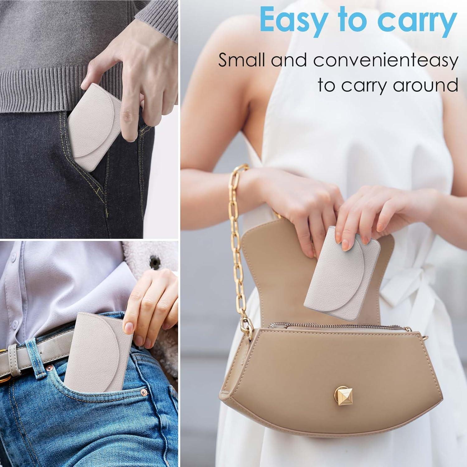 Portatarjetas de Visita PU Xiviers Blanco Magnético 10.9x6.4cm