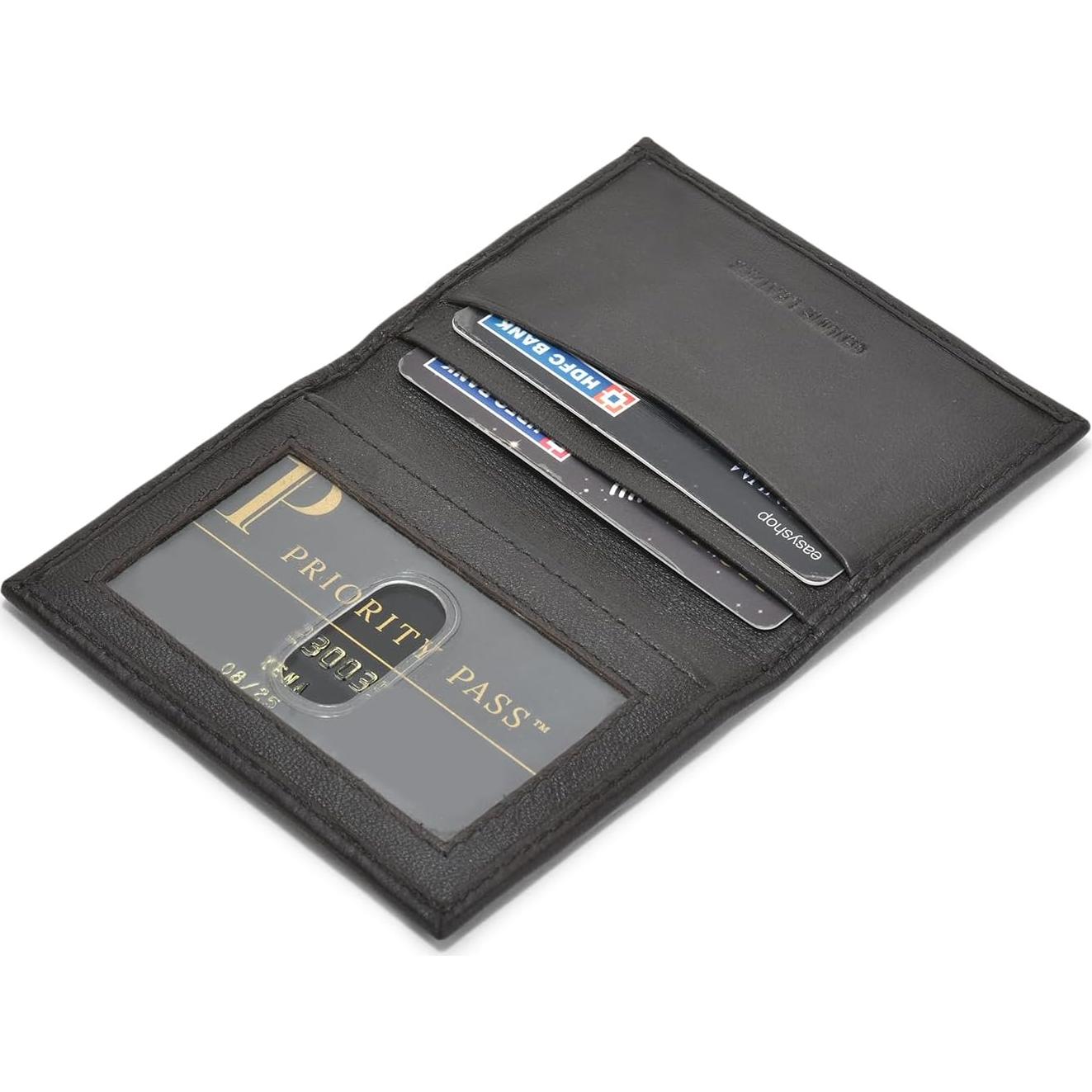 Cartera Bifold Slim de Cuero Genuine Leatherboss Negra - Compacta