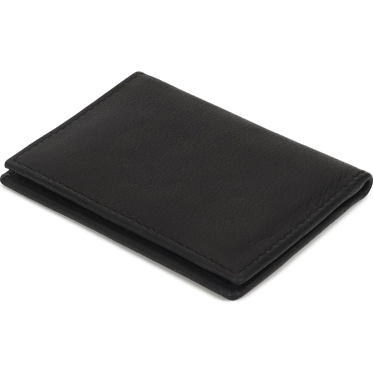 Cartera Bifold Slim de Cuero Genuine Leatherboss Negra - Compacta